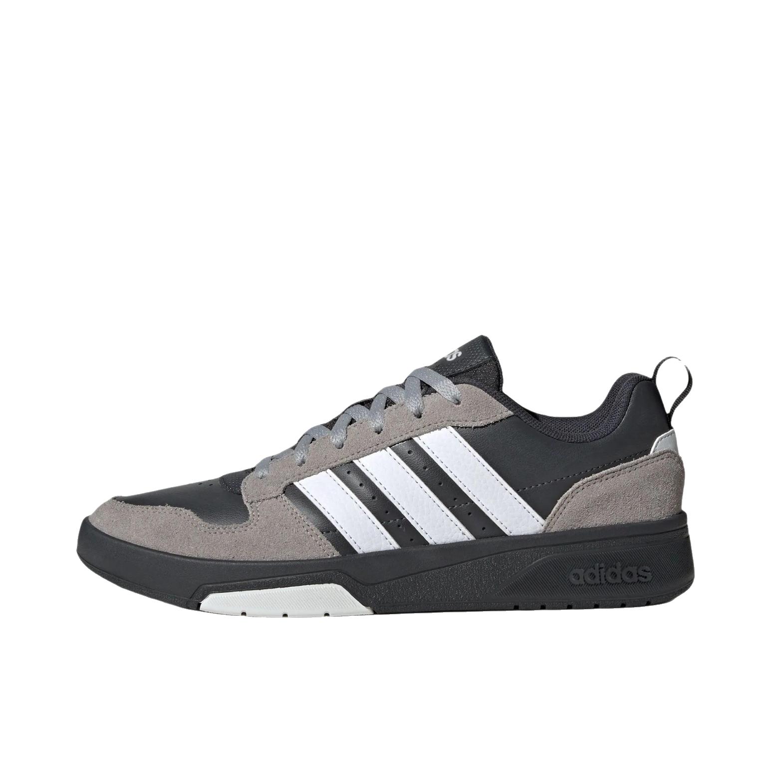 推荐商品：adidas COURTWAVE 板鞋 圆头厚底系带橡胶 碳黑色/棕色/白色