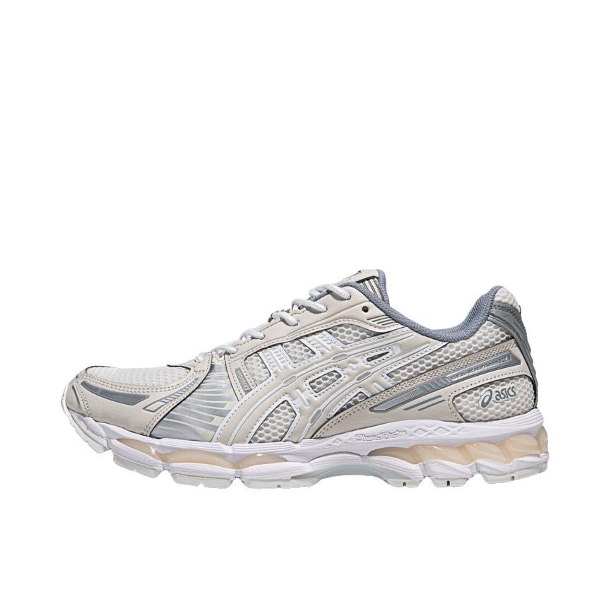 推荐商品：Asics/亚瑟士 Gel-Kayano 12.1 跑鞋 防滑低帮休闲圆头贴合支撑 奶白色/灰色