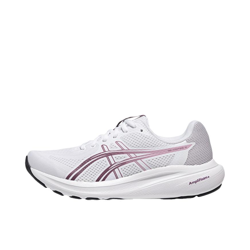 推荐商品：Asics/亚瑟士 GEL-CONTEND 10 跑鞋 系带透气厚底 D宽/白色/粉色