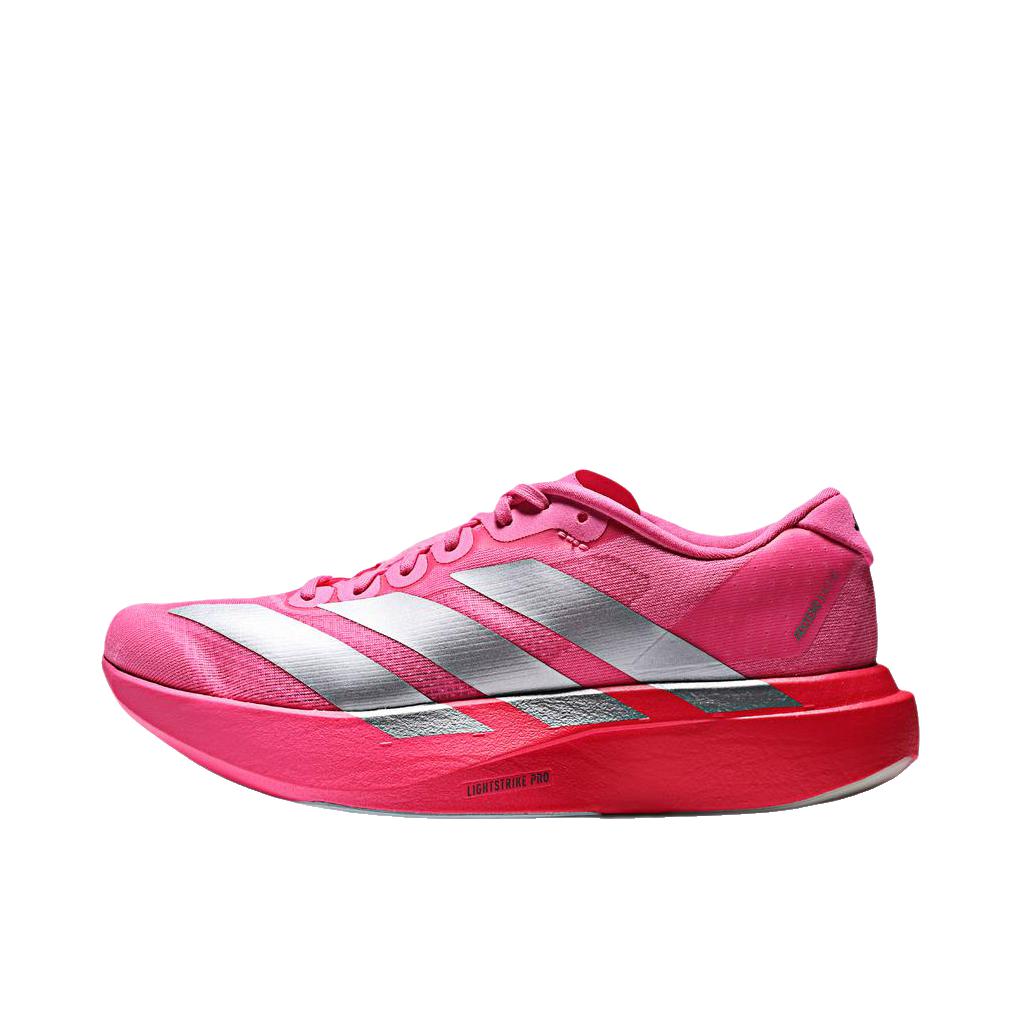 推荐商品：【梅西同款】 adidas Adizero Evo SL 跑鞋 缓震防滑圆头轻便运动马拉松竞速训练 女款/玫粉色 
