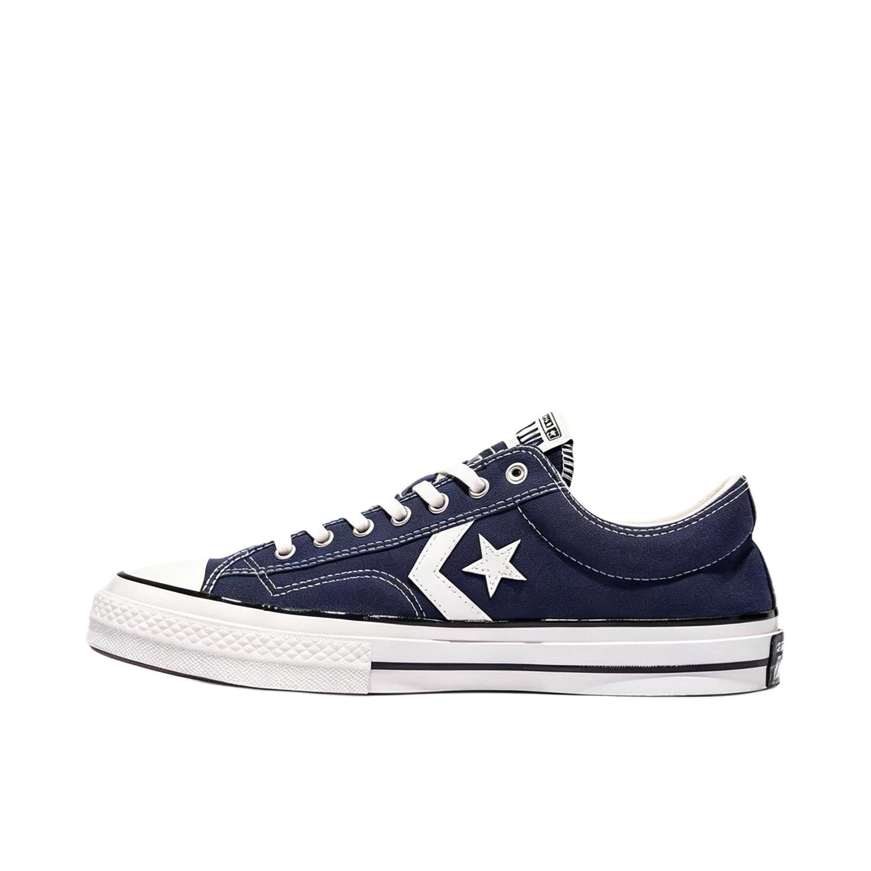 推荐商品：Converse/匡威 Star Player 76 帆布鞋 防滑耐磨舒适轻便易穿圆头百搭复古支撑 低帮/蓝色