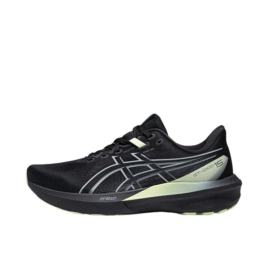 推荐商品：Asics/亚瑟士 GT-1000 15 跑鞋 稳定支撑缓震公路长跑 黑色/绿色