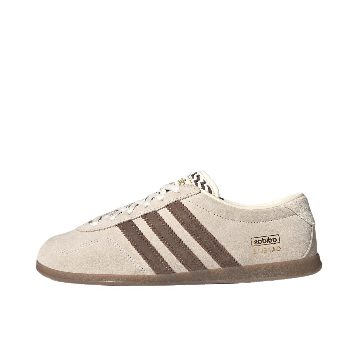 推荐商品：adidas Originals GAZELLE Lo Pro 板鞋 百搭耐磨低帮舒适薄底德训鞋T头鞋复古防滑贴合 汉玉白/岩层深土地棕