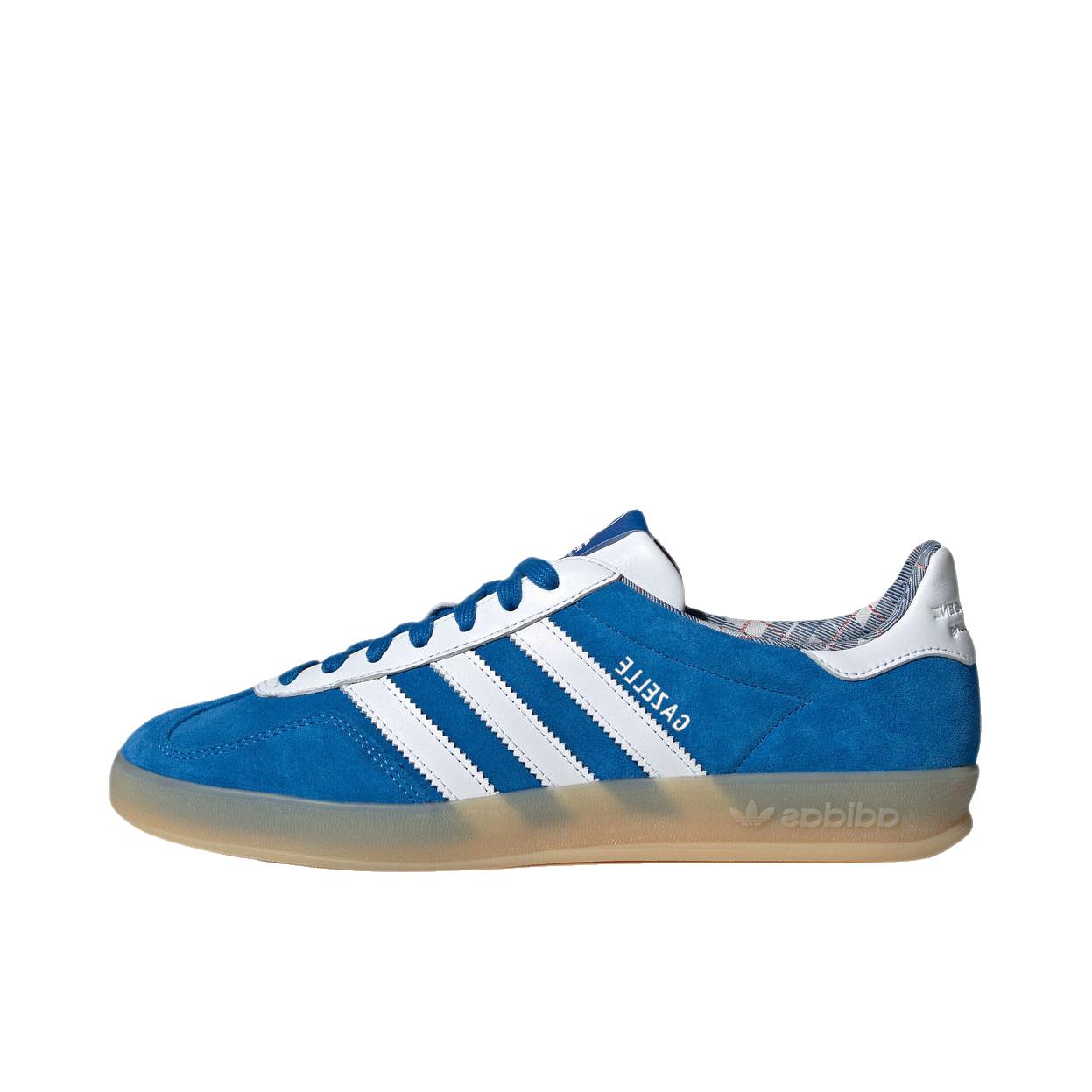 推荐商品：adidas Originals Gazelle T头鞋 德训鞋 板鞋 轻便复古薄底舒适百搭减震耐磨贴合圆头 鸟羽蓝/白色