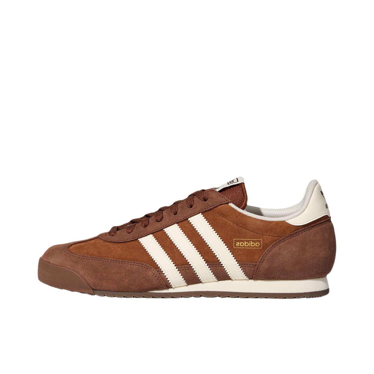 推荐商品：adidas R71 防滑耐磨 减震轻便 舒适 复古 薄底 T头鞋 德训鞋 运动休闲鞋 暗青铜/柔和棕/乳白色