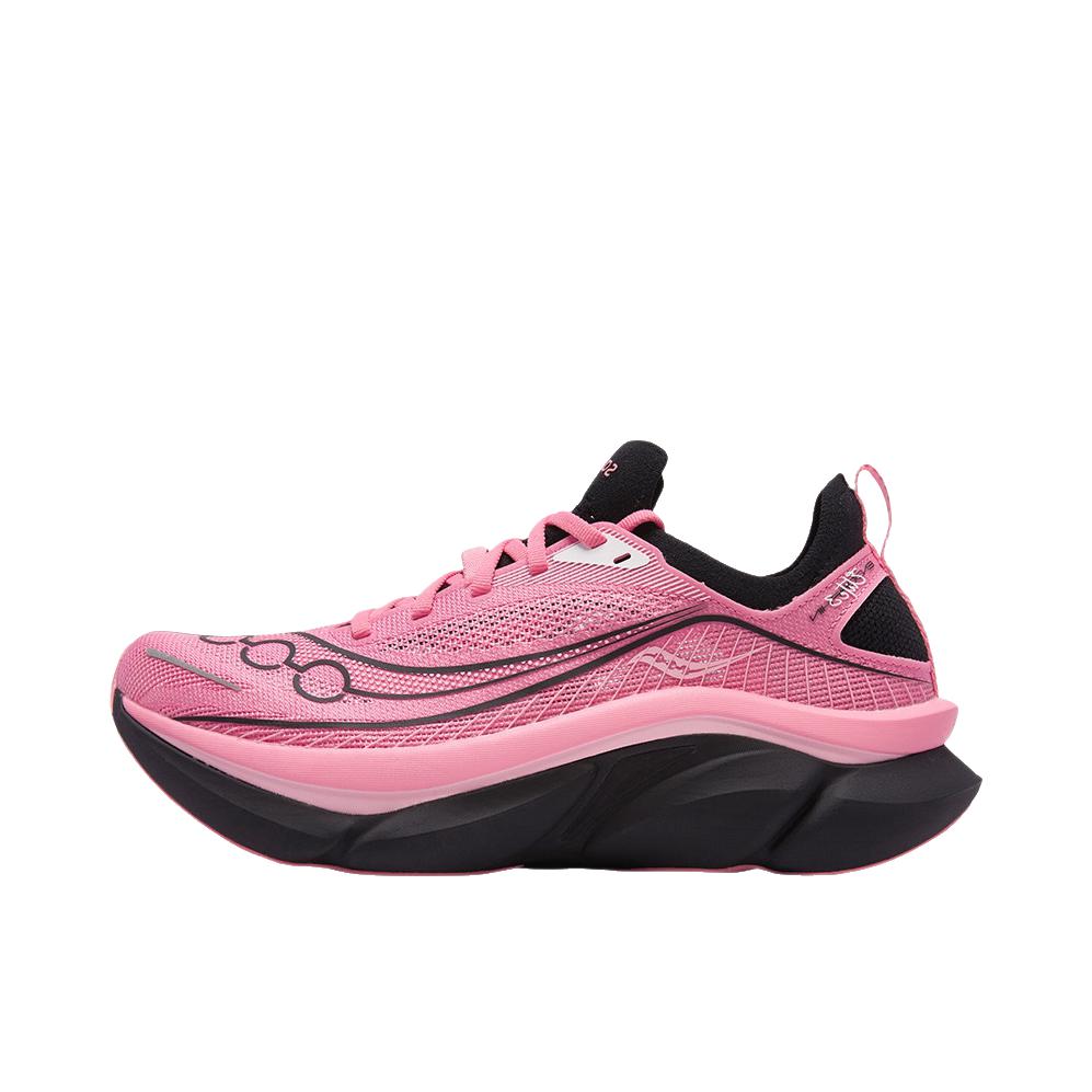 推荐商品：Saucony/索康尼 Endorphin Elite啡翼3 跑鞋 系带圆头厚底耐磨 粉色/红色/黑色