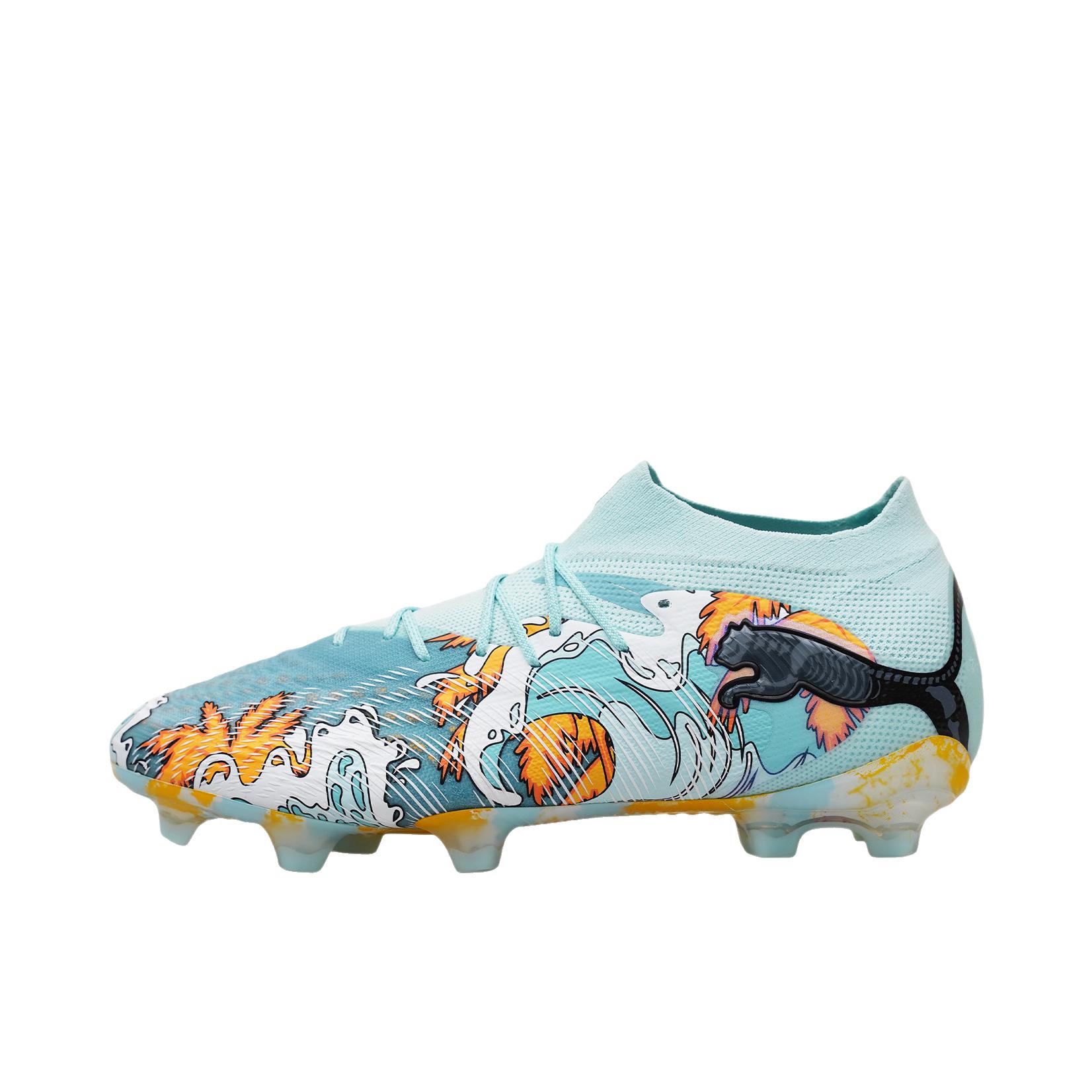 推荐商品：Puma/彪马 future 9 Ultimate FG 足球鞋 钉鞋 胶质长钉天然草地 青色/黑色