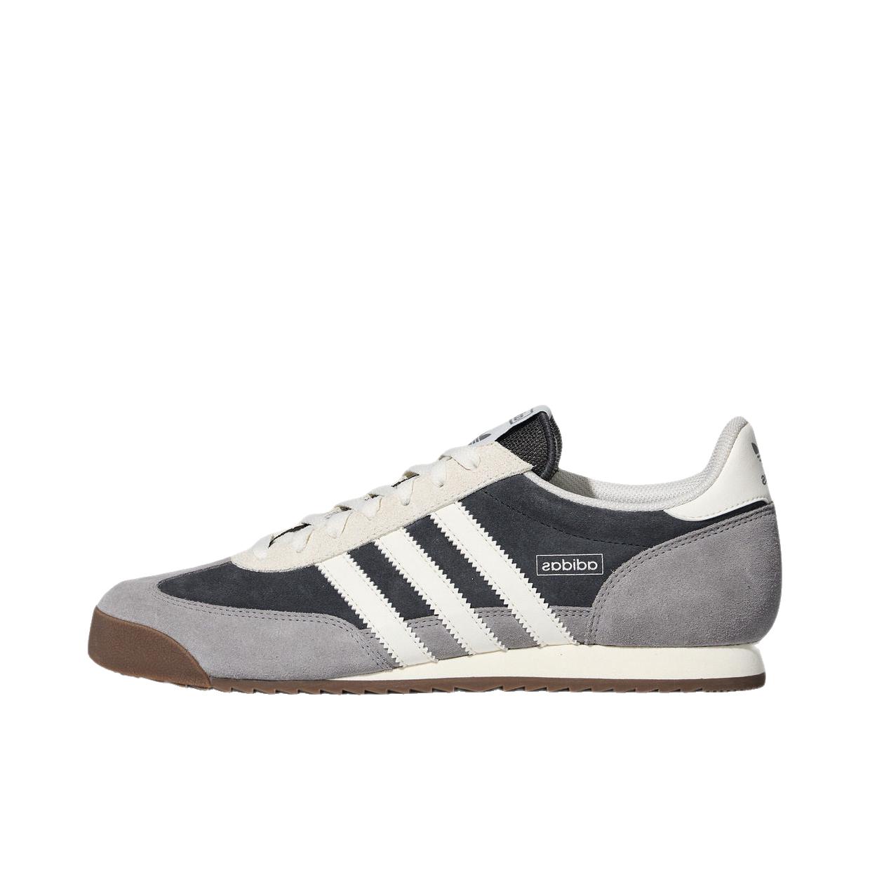 推荐商品：adidas R71 防滑耐磨 减震轻便 舒适 复古 薄底 T头鞋 德训鞋 运动休闲鞋 深灰色/纯质冰灰/汉玉白