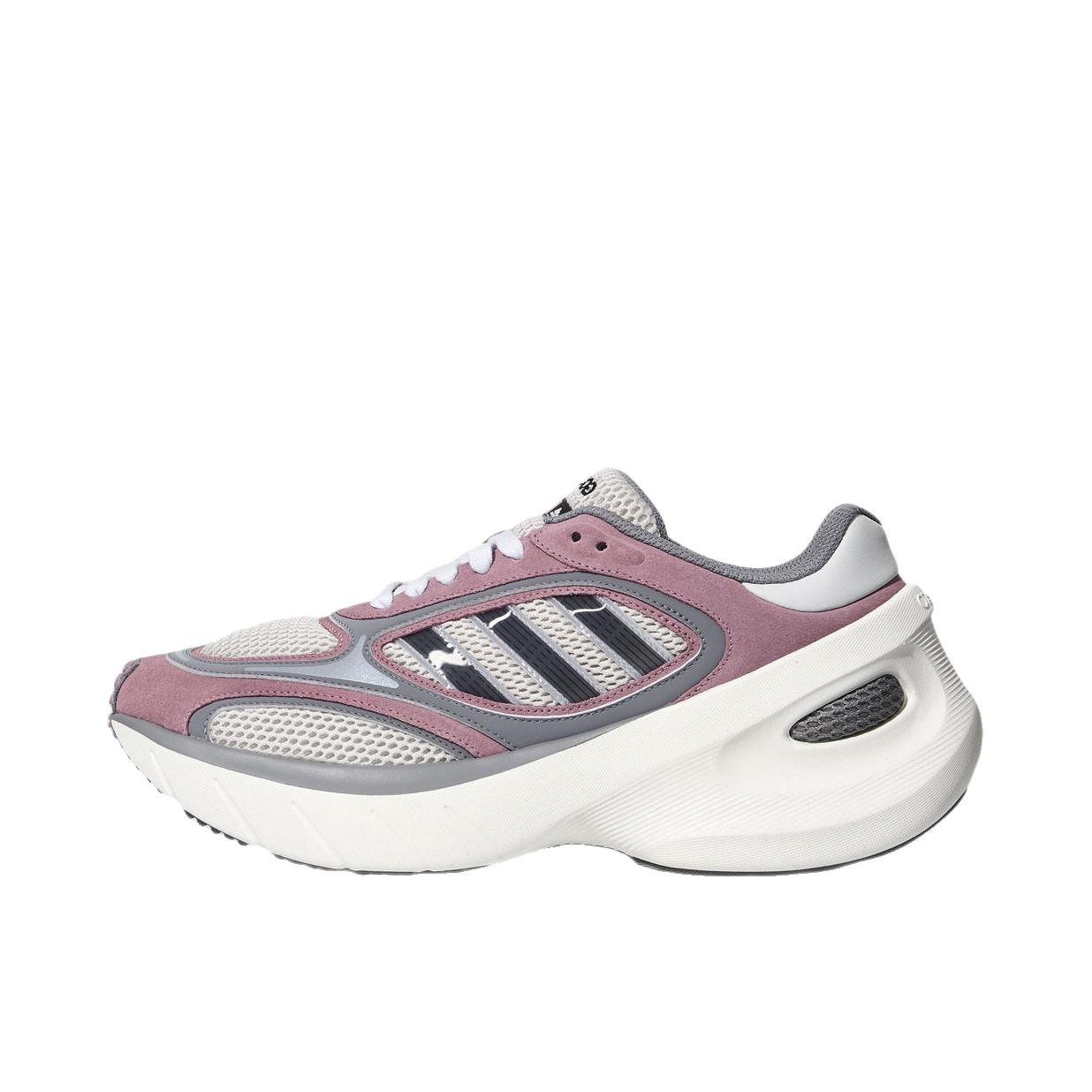 推荐商品：adidas Originals Adizero Goukana 运动休闲鞋 低帮减震防滑厚底支撑贴合 浅灰色/魔幻紫粉/灰色