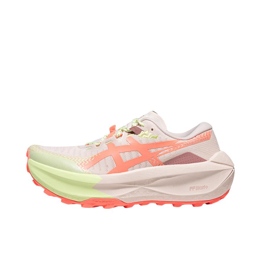 推荐商品：Asics/亚瑟士 TRABUCO MAX 5 越野跑鞋 圆头系带防水抓地缓震贴合 粉色