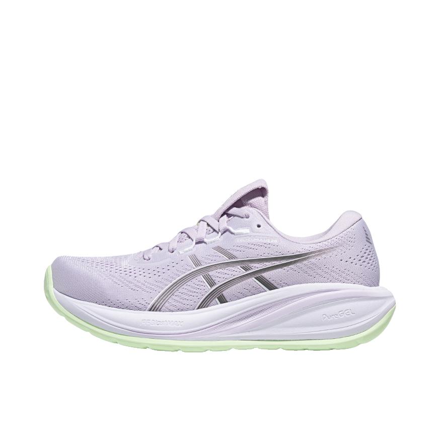 推荐商品：Asics/亚瑟士 GEL-CUMULUS 28 跑鞋 舒适缓震透气耐磨轻便训练马拉松回弹抓地耐穿贴合减震支撑 紫色/白色