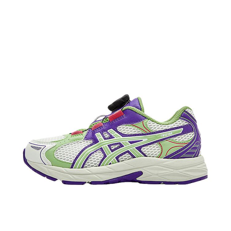 推荐商品：Asics/亚瑟士 TWISTAR PS 运动休闲鞋 旋钮透气公路 大童/紫色/绿色