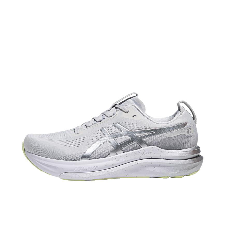 推荐商品：Asics/亚瑟士 GEL-KAYANO 33 跑鞋 透气支撑回弹橡胶 铂金版/灰色
