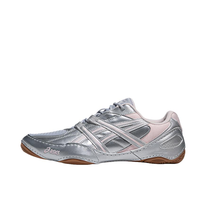 推荐商品：Asics/亚瑟士 Hypersync 运动休闲鞋 圆头薄底系带复古 灰色/粉色
