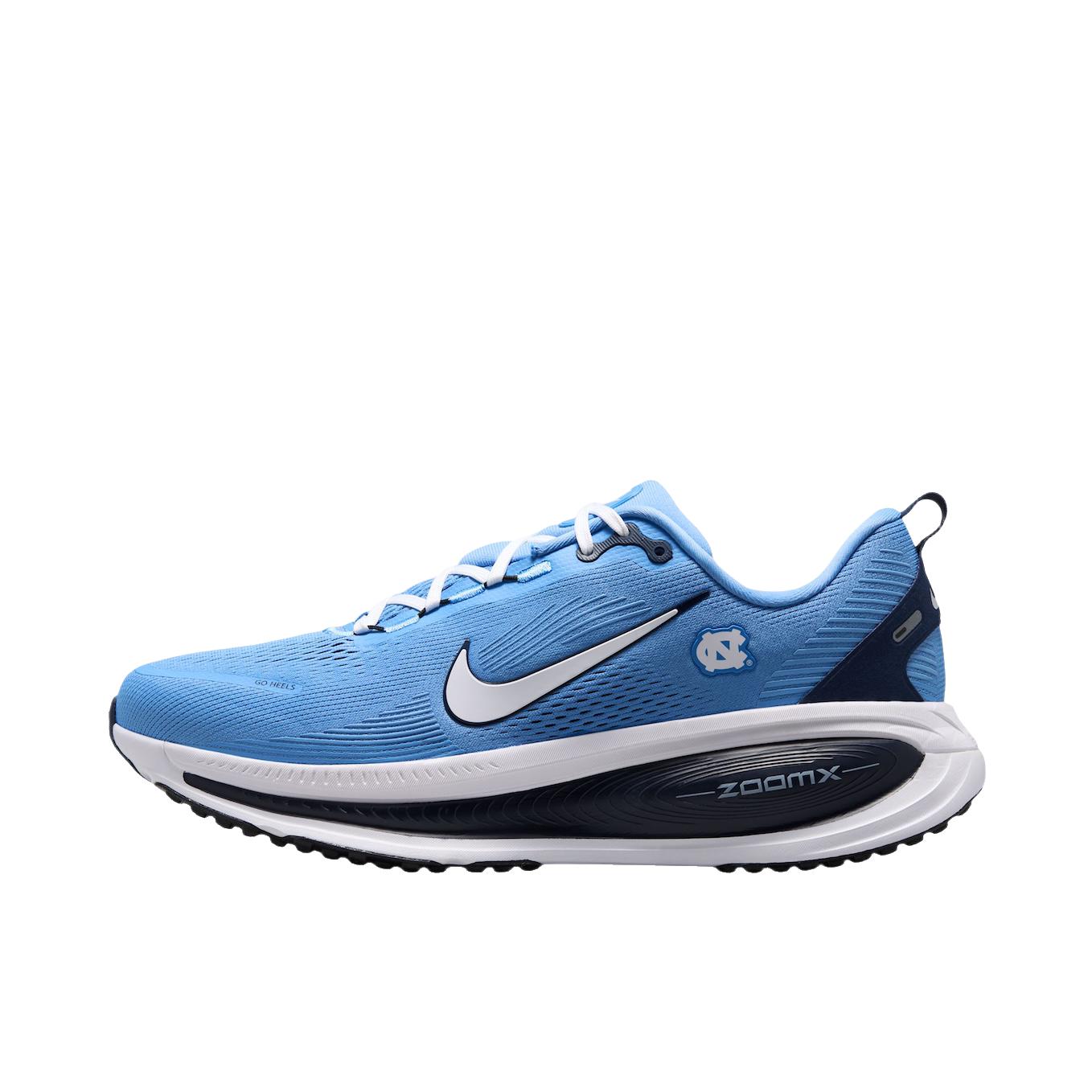 推荐商品：Nike Vomero 18 跑鞋 减震防滑低帮厚底训练轻便短跑贴合防水 NCAA联名/勇士蓝/大学海军蓝/白色