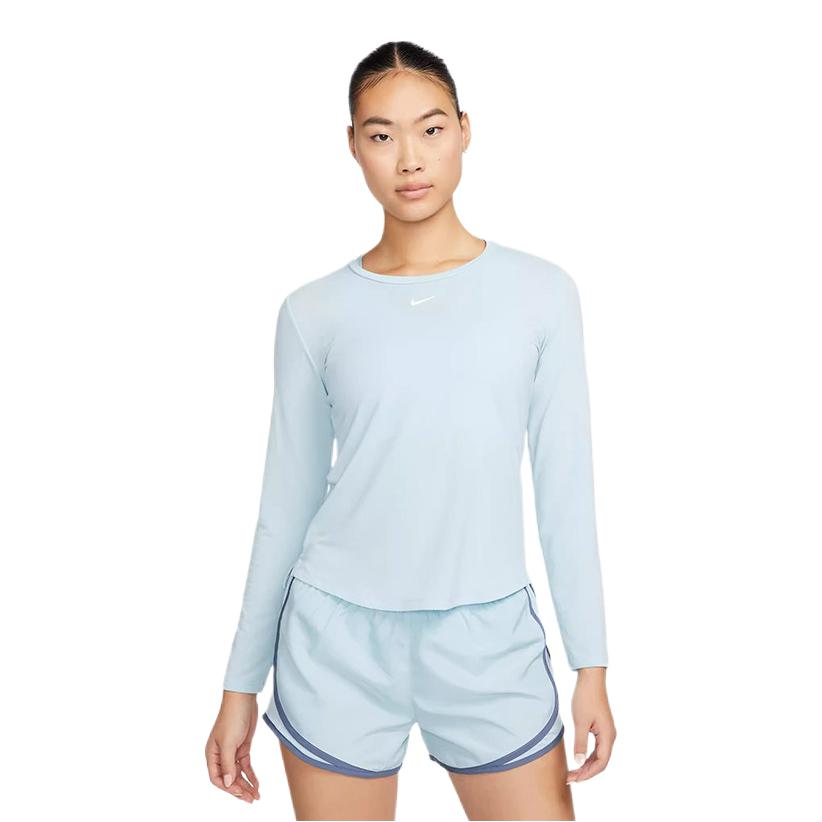 Nike Dri-FIT One Luxe训练健身透气打底长袖套头速干圆领T恤 女装 DD0621