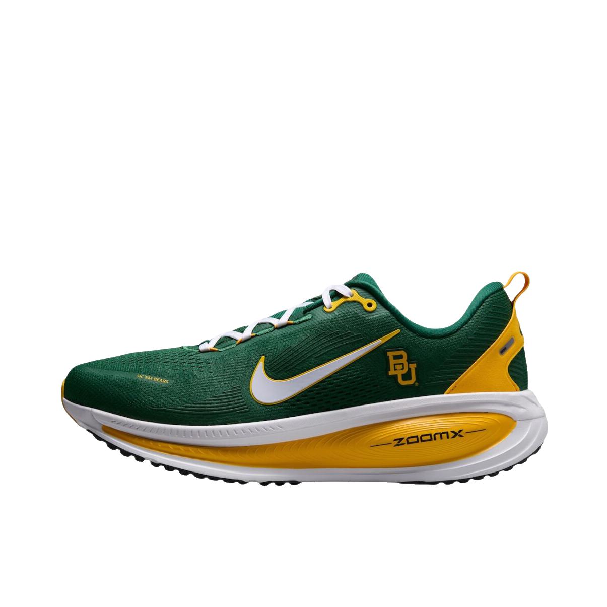 推荐商品：Nike Vomero 18 跑鞋 减震防滑低帮厚底训练轻便短跑贴合防水 NCAA联名/峡谷绿/大学金/白色