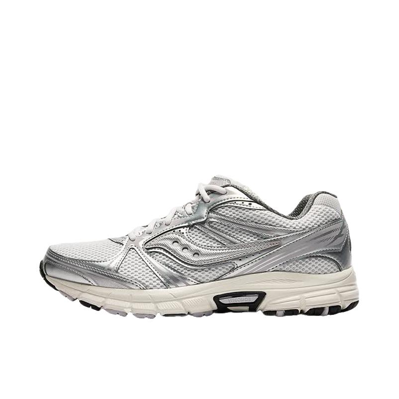 推荐商品：Saucony/索康尼 GRID LEGACY 运动休闲鞋 复古舒适透气 粉色/银色