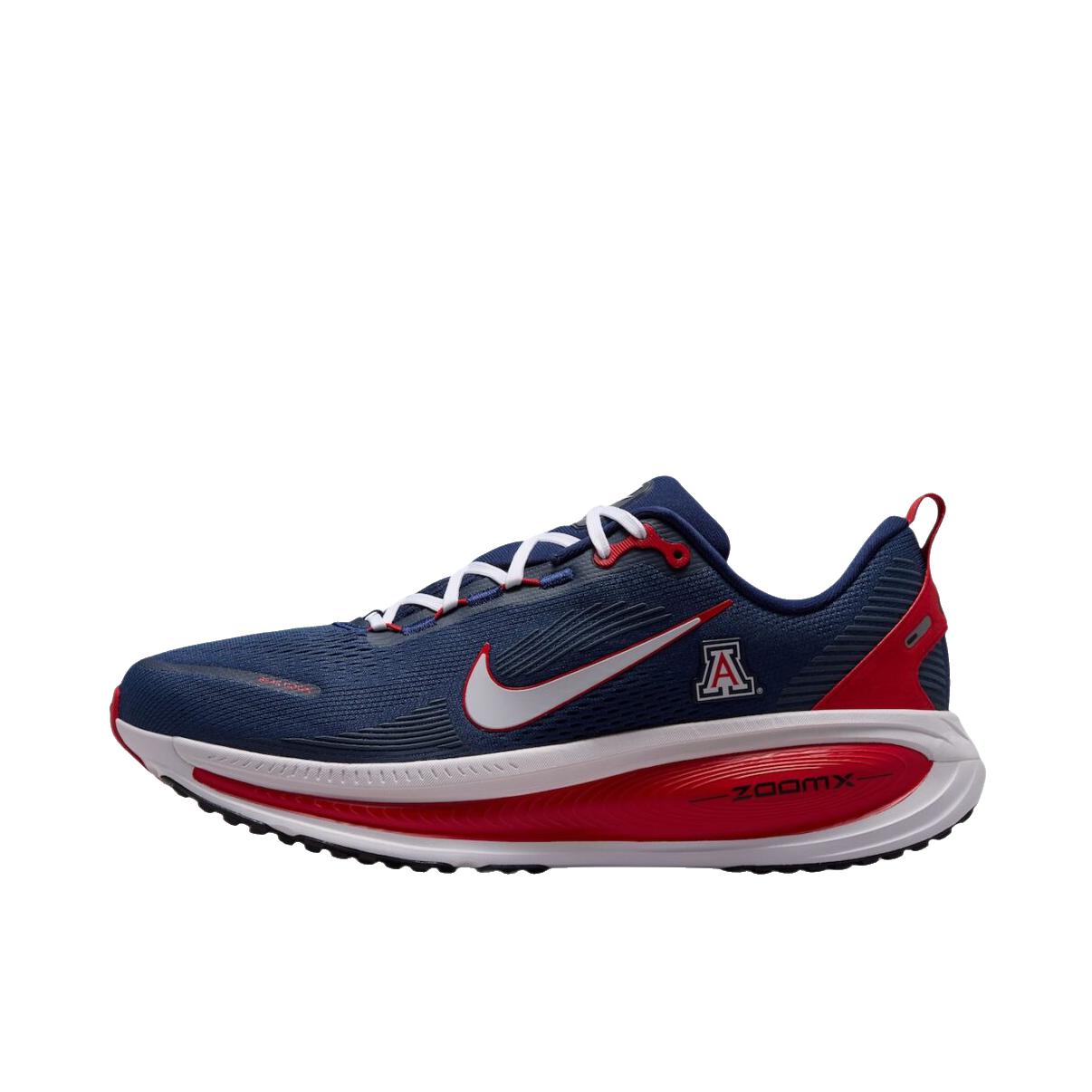 推荐商品：Nike Vomero 18 跑鞋 减震防滑低帮厚底训练轻便短跑贴合防水 NCAA联名/学院海军蓝/大学红/白色