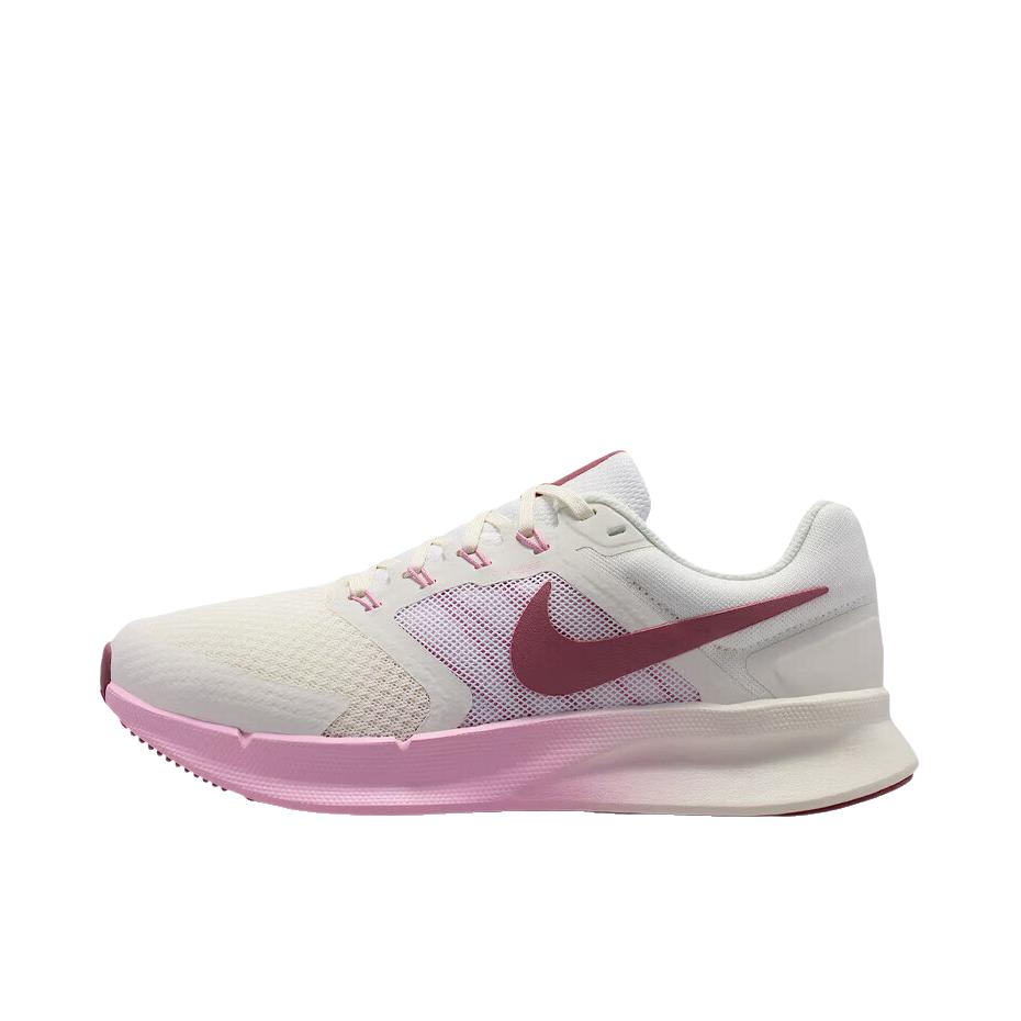 推荐商品：Nike Run Swift 3 跑鞋 减震防滑耐磨舒适网面透气缓震运动支撑贴合圆头耐穿耐用 白色/浅粉色