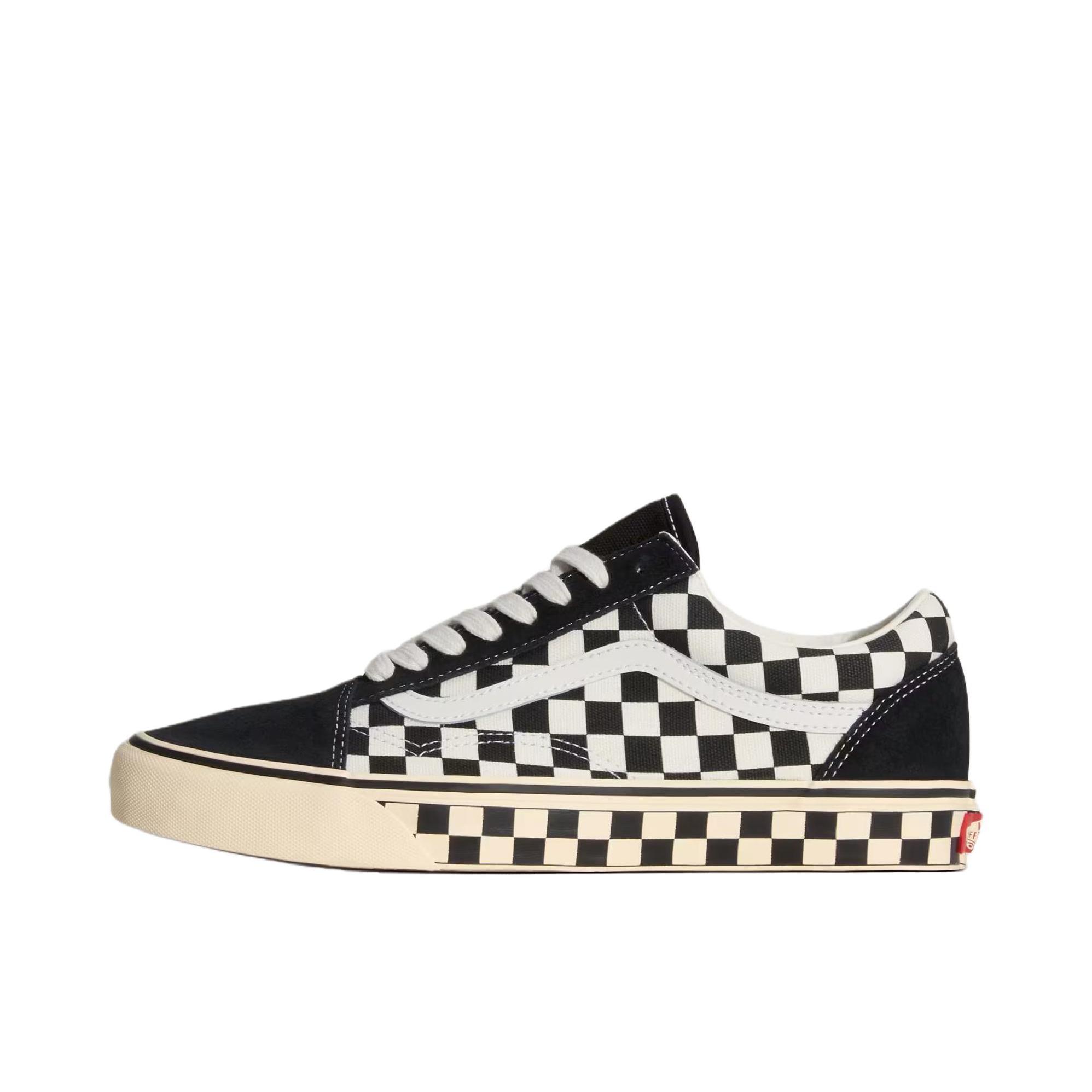 推荐商品：Vans/范斯 Old Skool 滑板鞋 板鞋 轻便防滑复古舒适经典 低帮/黑色/米色