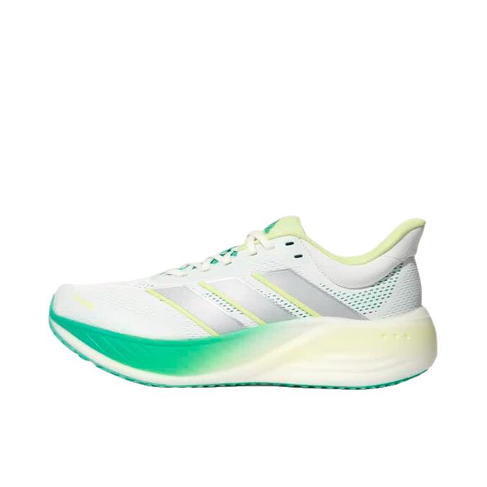 推荐商品：adidas CUSHIONNOVA 跑鞋 时尚潮流舒适百搭回弹缓震防滑贴合越野 网面/亮白色/金属银/高光绿