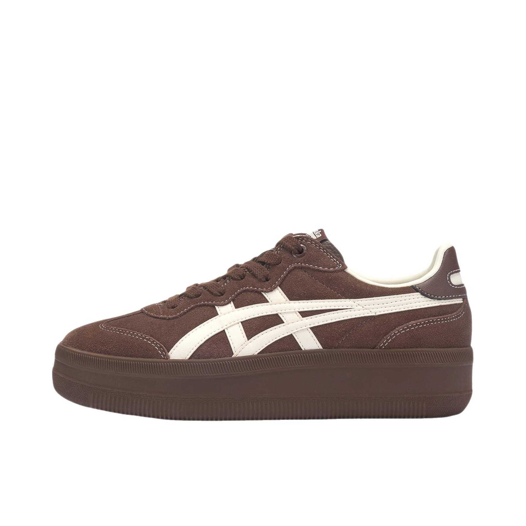 推荐商品：Onitsuka Tiger/鬼冢虎 Tokuten CHUNK 运动休闲鞋 低帮圆头厚底防滑 低帮/棕色