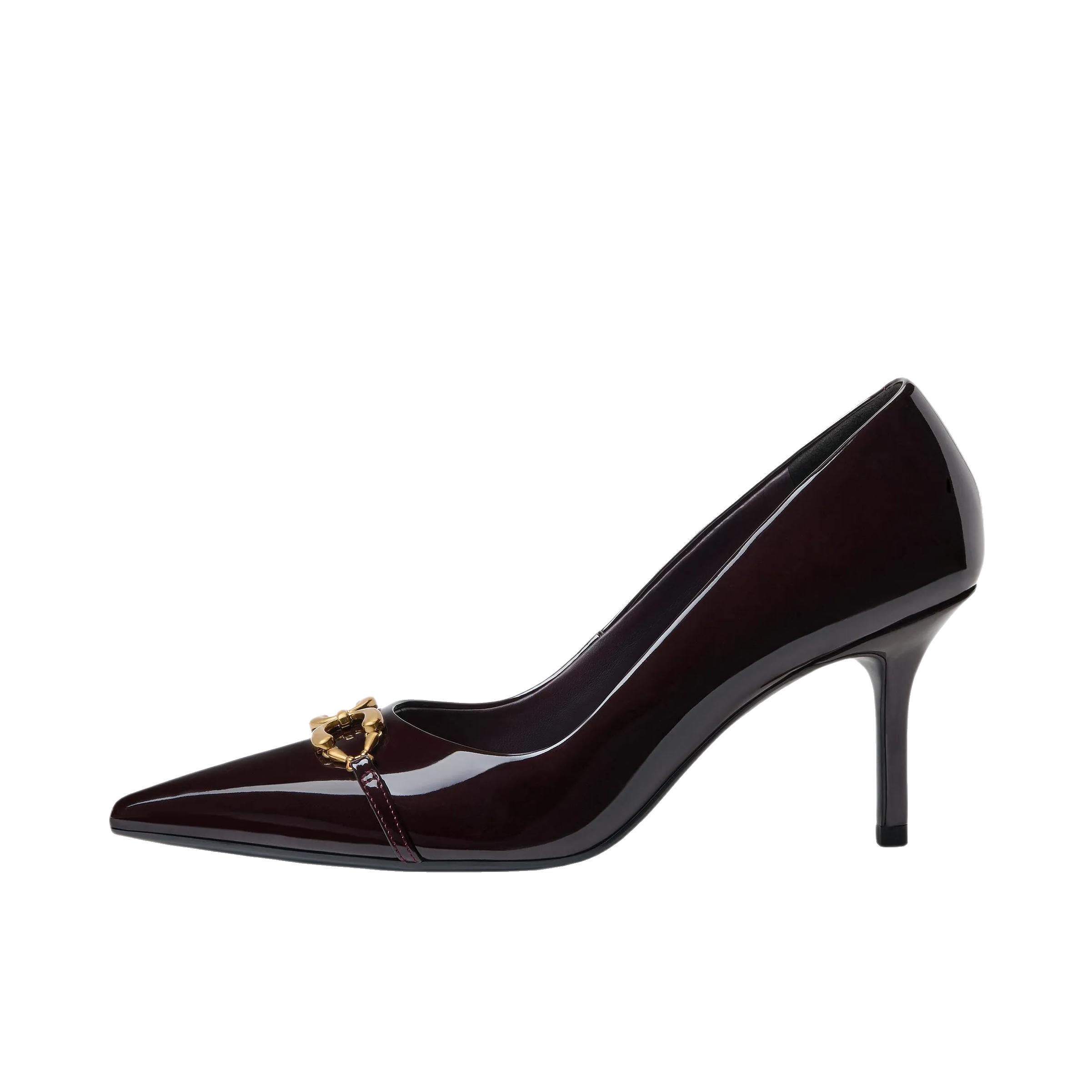 推荐商品：CHARLES&KEITH 高跟鞋 尖头气质潮流 CK1-60580351 葡萄酒红色