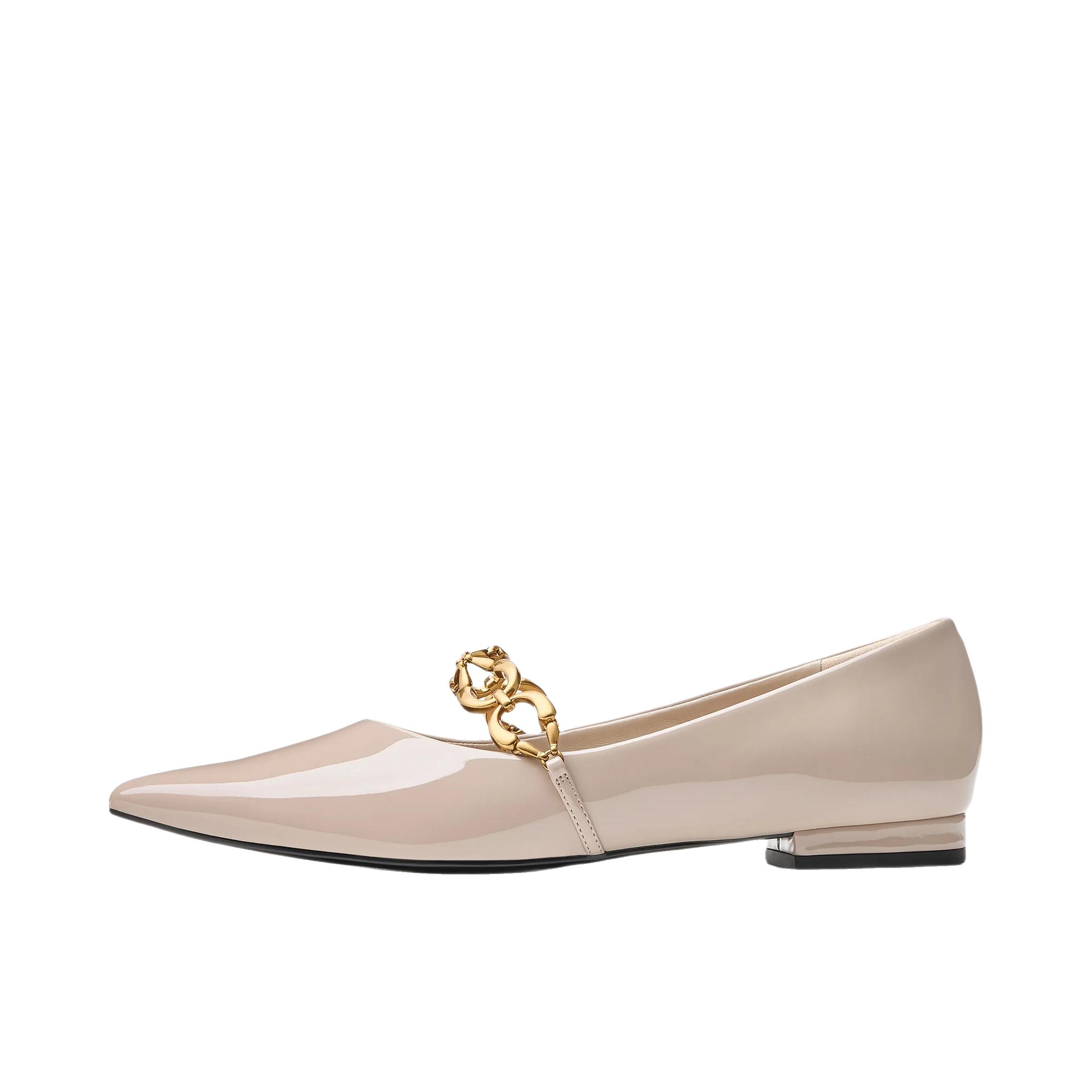 推荐商品：CHARLES&KEITH 芭蕾鞋 单鞋 气质简约时尚 CK1-70381235 肉色