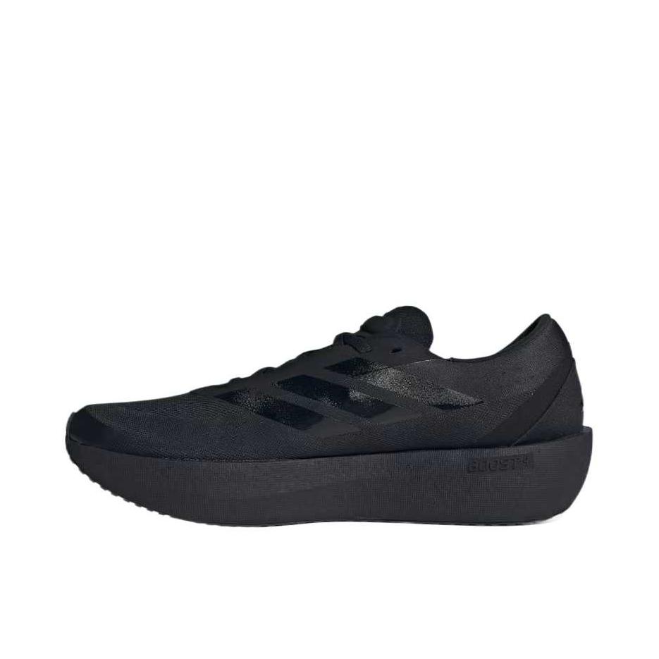 推荐商品：adidas ZENBOOST 跑鞋 圆头简约防滑 低帮/纯黑色/六号灰