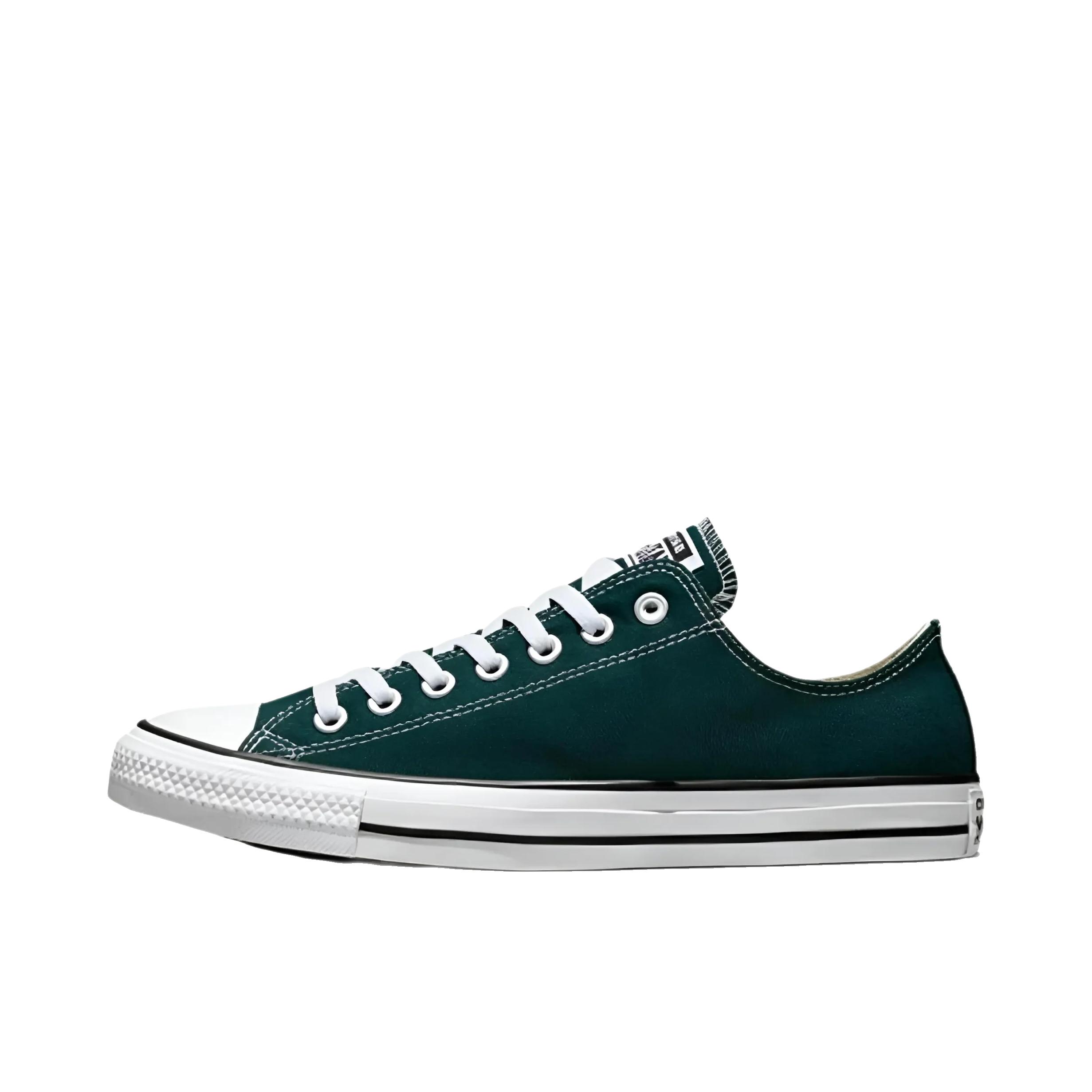 推荐商品：Converse/匡威 Chuck Taylor All Star 帆布鞋 常青款轻便防滑耐磨百搭复古圆头减震贴合高帮 低帮/深绿色