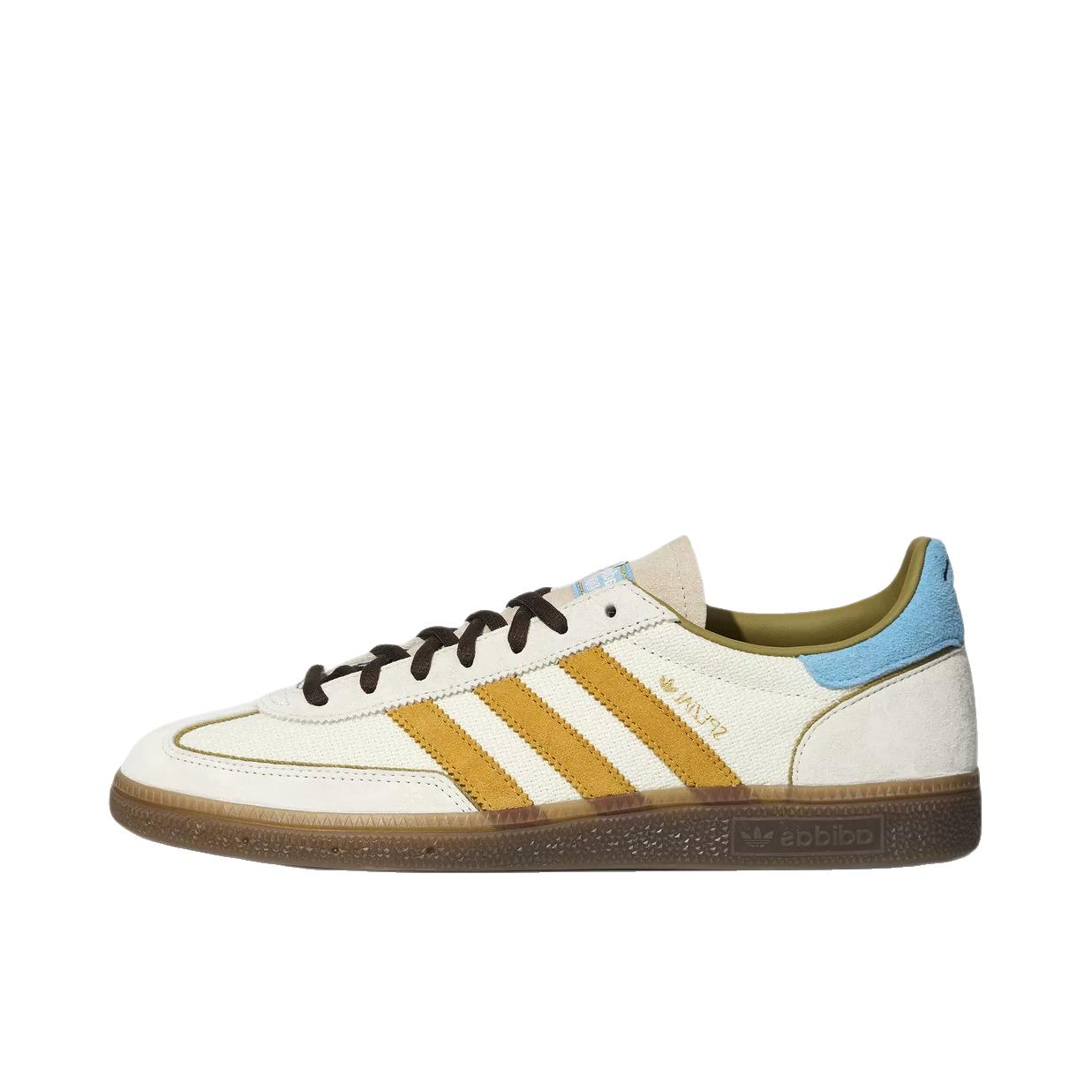 推荐商品：adidas Originals Handball Spezial 薄底鞋 T头鞋 德训鞋 板鞋 简约百搭复古轻便防滑耐磨贴合圆头耐穿 象牙白/质感橙/沙暴土