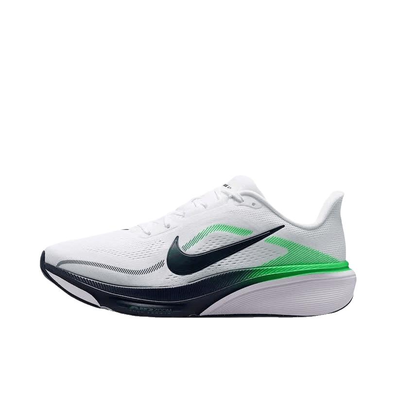 推荐商品：Nike Pegasus 飞马 42 跑鞋 缓震回弹舒适 白色/深藏青/闪亮绿