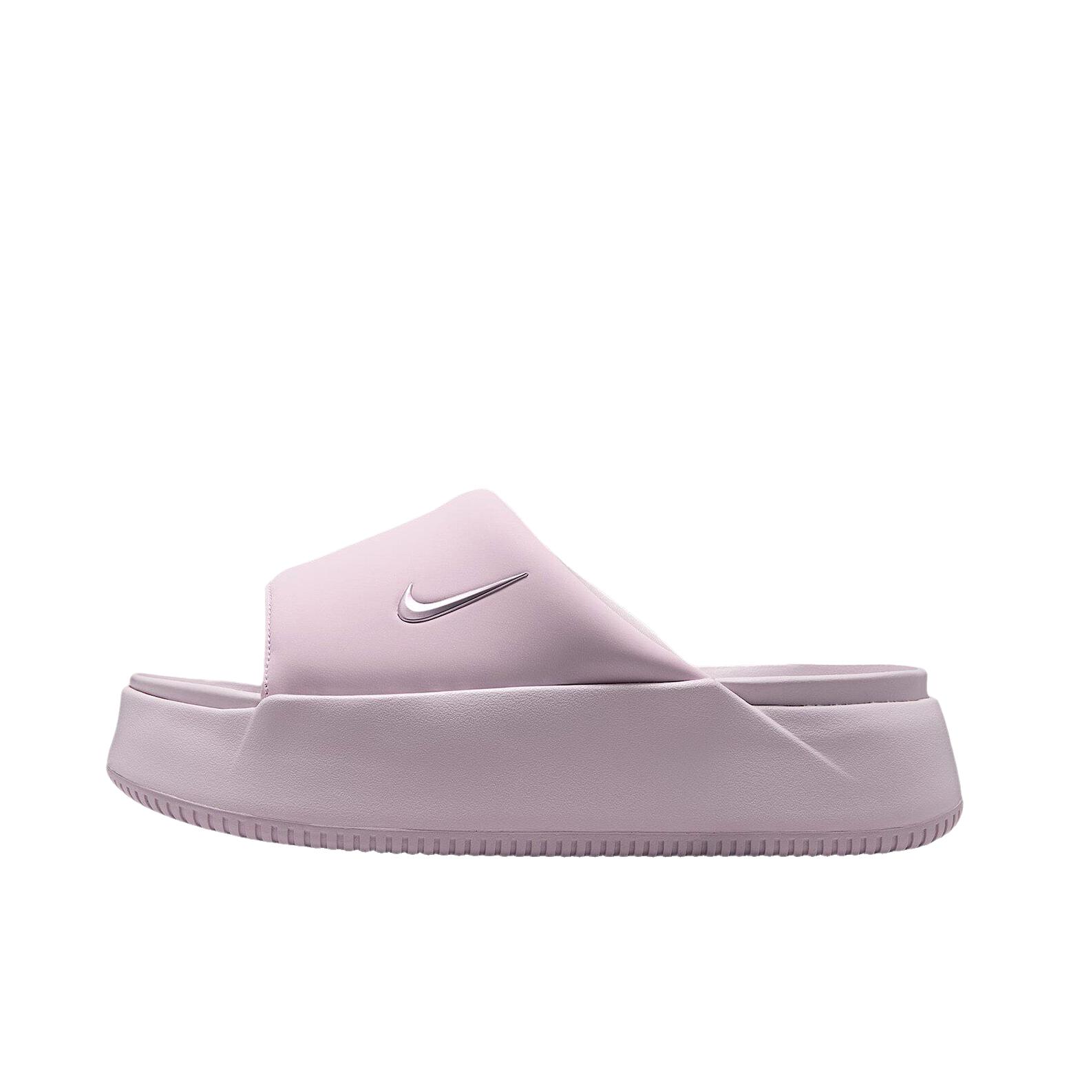 推荐商品：Nike Calm Elevation Fur 拖鞋 运动休闲加绒 浅紫丁香色