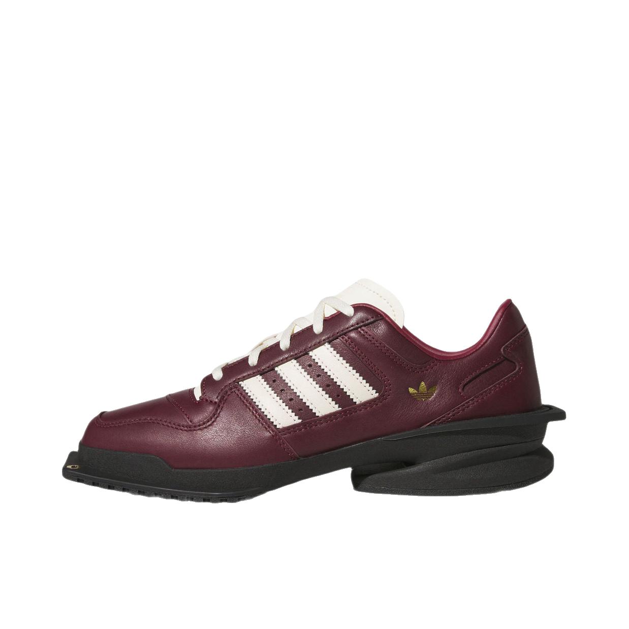 推荐商品：adidas Originals FORUM CUBISM 运动休闲鞋 系带厚底方头贴合 暗红色/乳白色/黑色