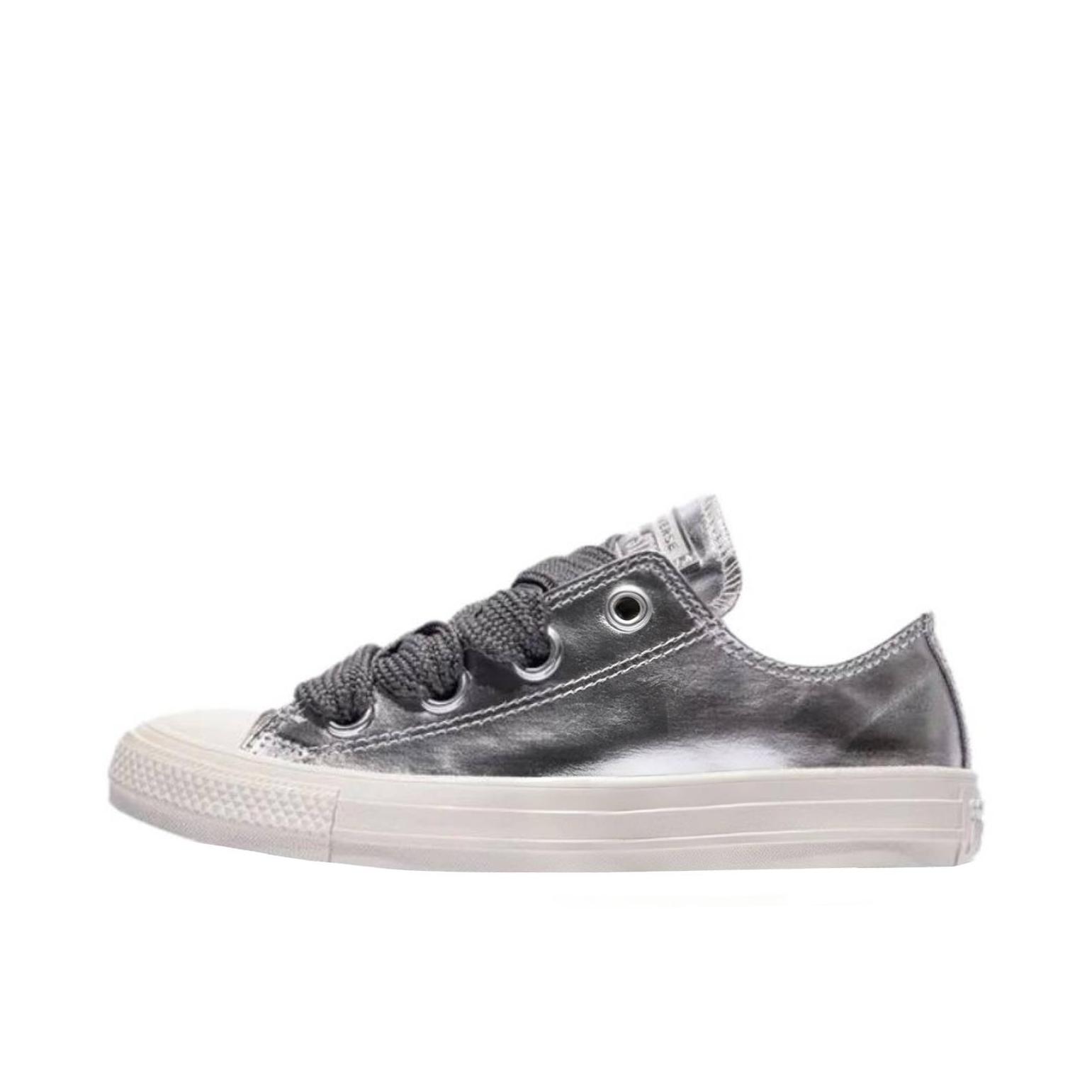 推荐商品：Converse/匡威 All Star Big Eyelets FS OX 柔软 防滑 耐磨 低帮 帆布鞋 低帮/银色 