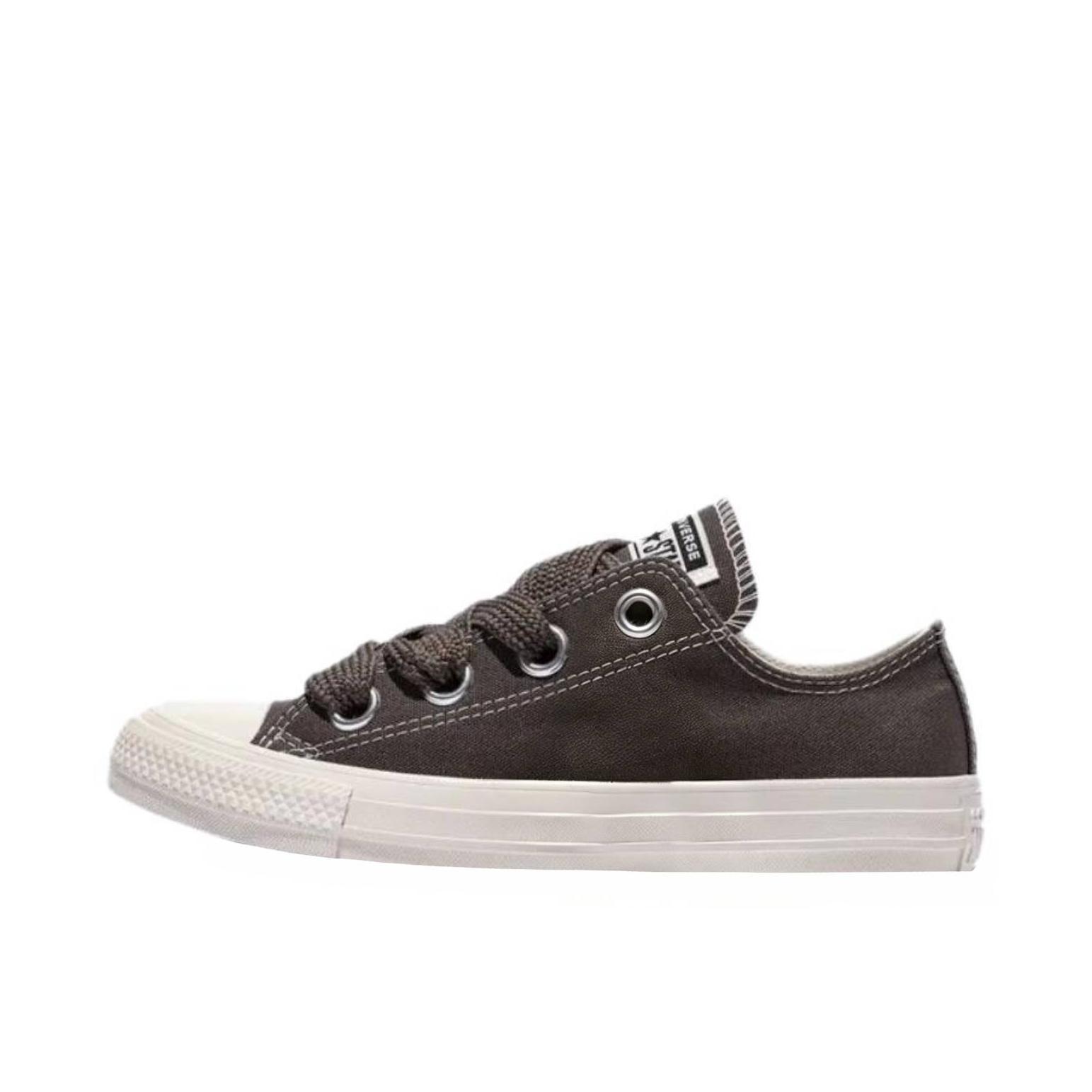 推荐商品：Converse/匡威 All Star Big Eyelets FS OX 柔软 防滑 耐磨 低帮 帆布鞋 低帮/棕色
