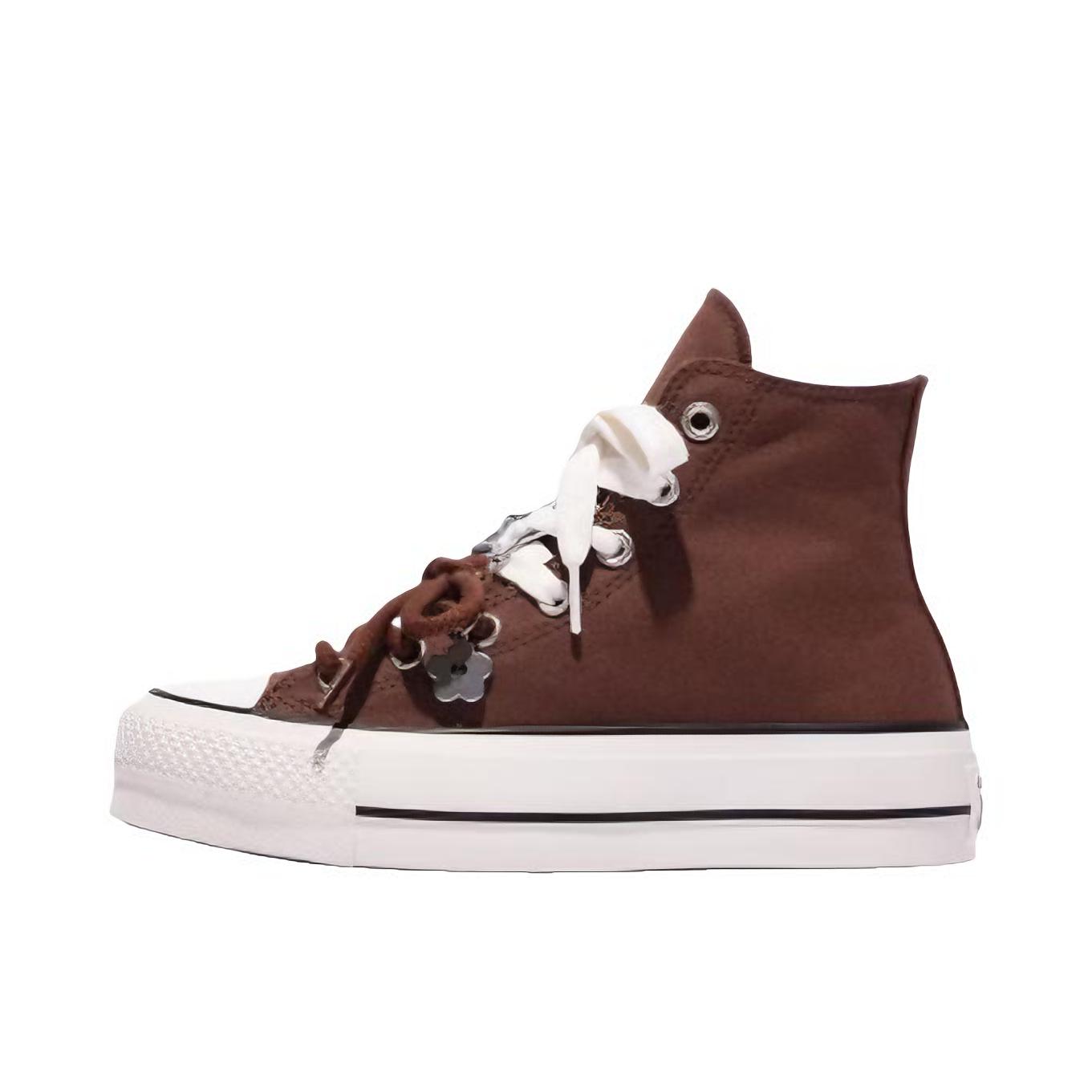推荐商品：Converse/匡威 Chuck Taylor All Star Lift Platform Glitter 防滑 耐磨 高帮 厚底 板鞋 棕色