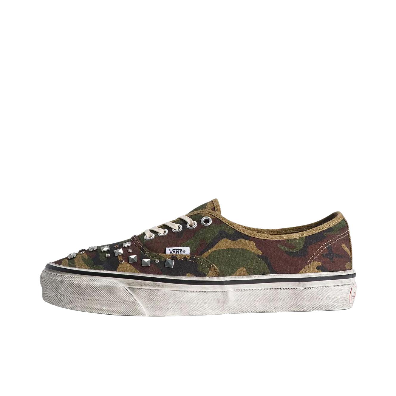 推荐商品：Vans/范斯 Authentic Reissue 44 系带 防滑耐磨 舒适透气 平底 帆布鞋 迷彩棕/绿色