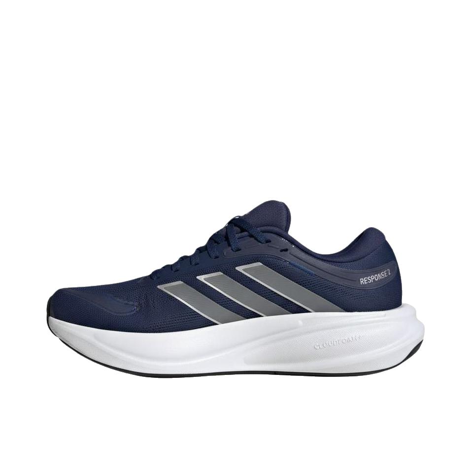 推荐商品：adidas Response 2.0 跑鞋 舒适时尚耐磨回弹支撑贴合圆头 深蓝色/白色