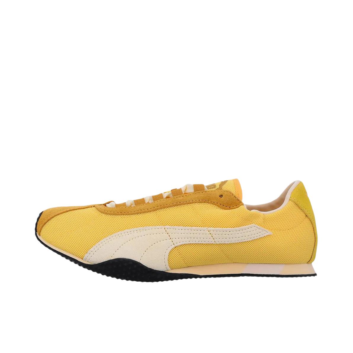 推荐商品：【单依纯同款】 Puma/彪马 H-Street Elastic 运动休闲鞋 薄底系带圆头缎面芭蕾风 黄色
