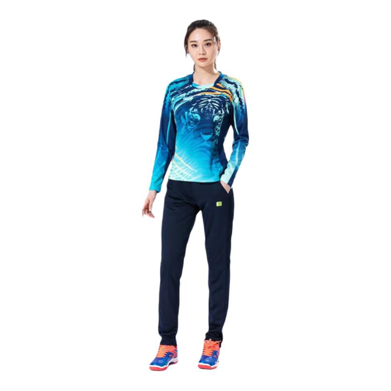推荐商品：单双号 速干羽毛球服套装 27435 蓝/女