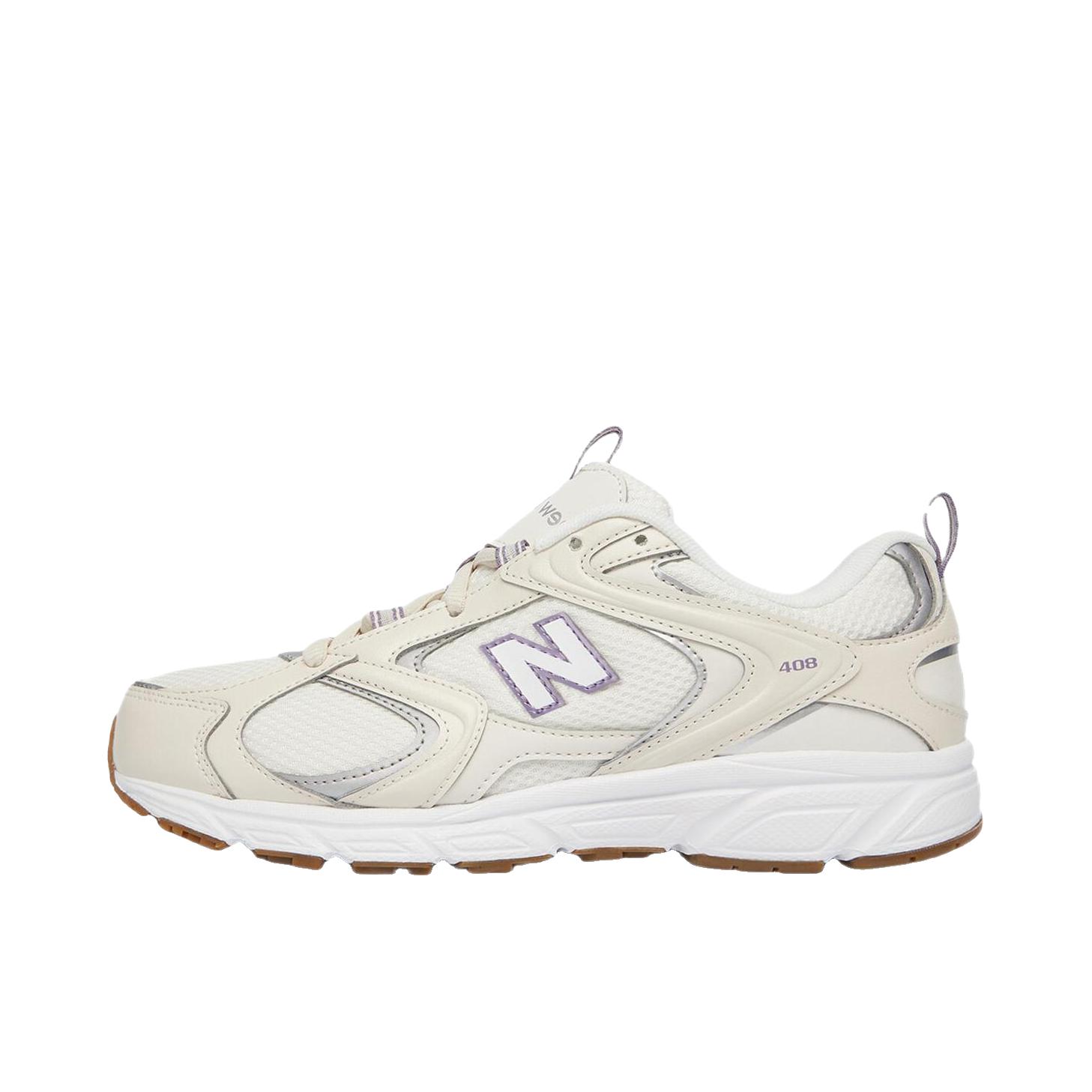推荐商品：New Balance 408 织物 透气耐磨 防滑增高 舒适网面 时尚复古 潮流 运动休闲鞋 B宽/浅米色
