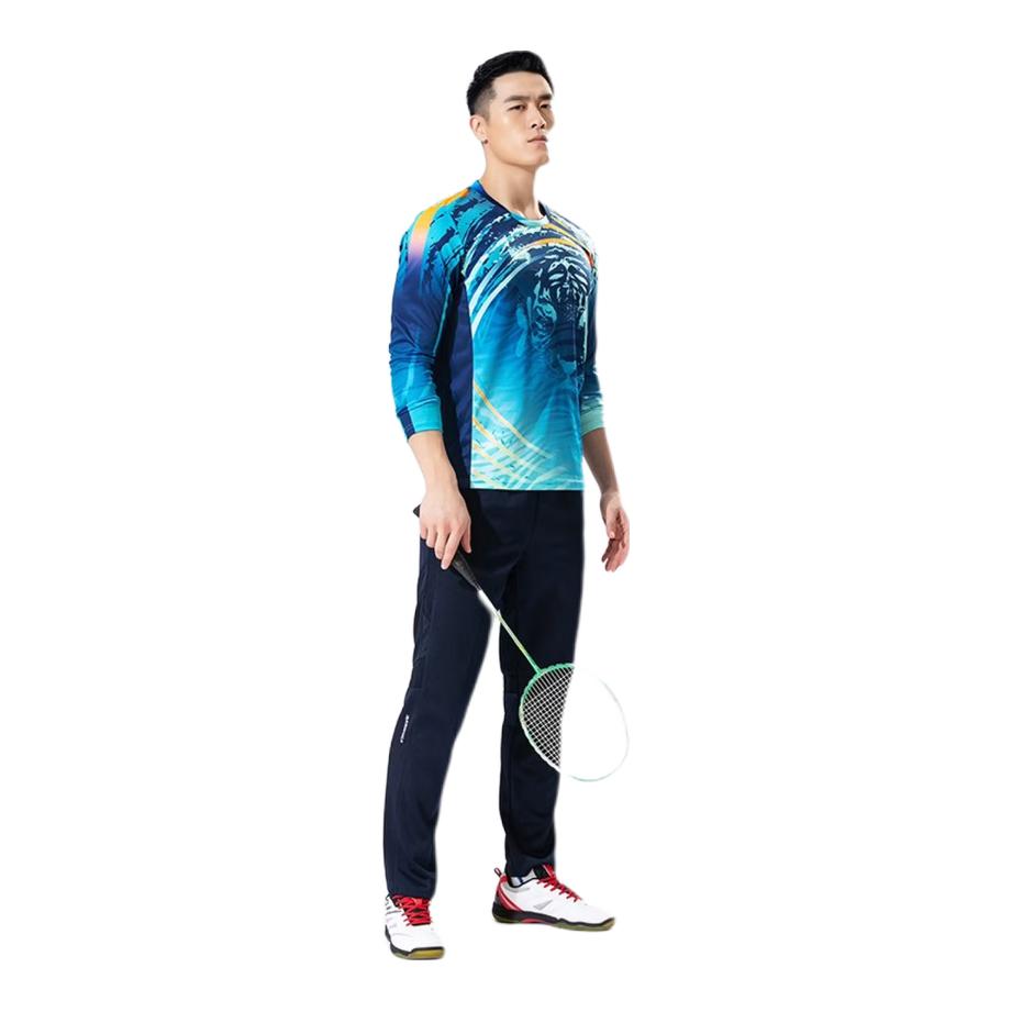 推荐商品：单双号 速干羽毛球服套装 27435 蓝/男