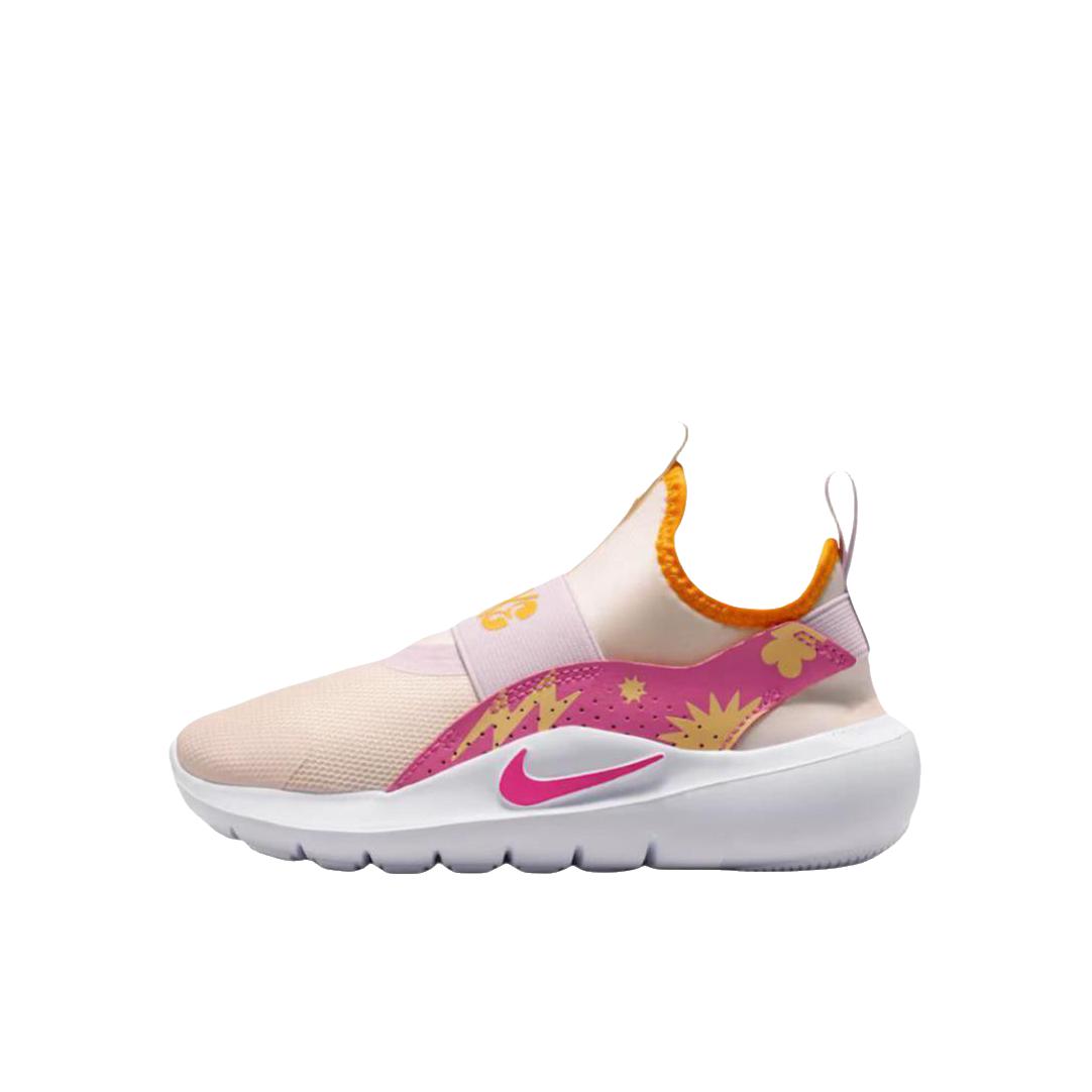 推荐商品：Nike FLEX RUNNER 4 运动鞋儿童 耐磨舒适休闲透气一脚蹬 小童/米色
