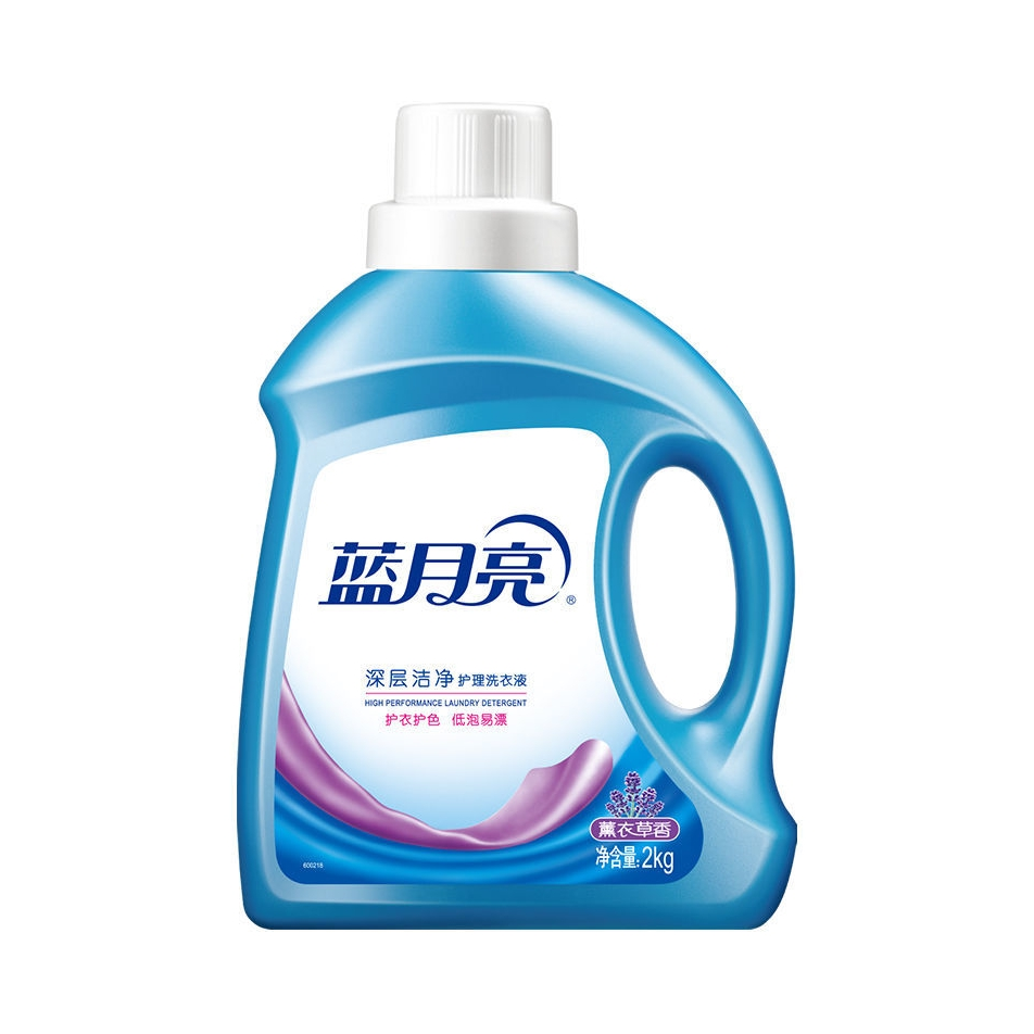 推荐商品：bluemoon/蓝月亮 深层洁净系列 去污 薰衣草香 洗衣液 瓶装