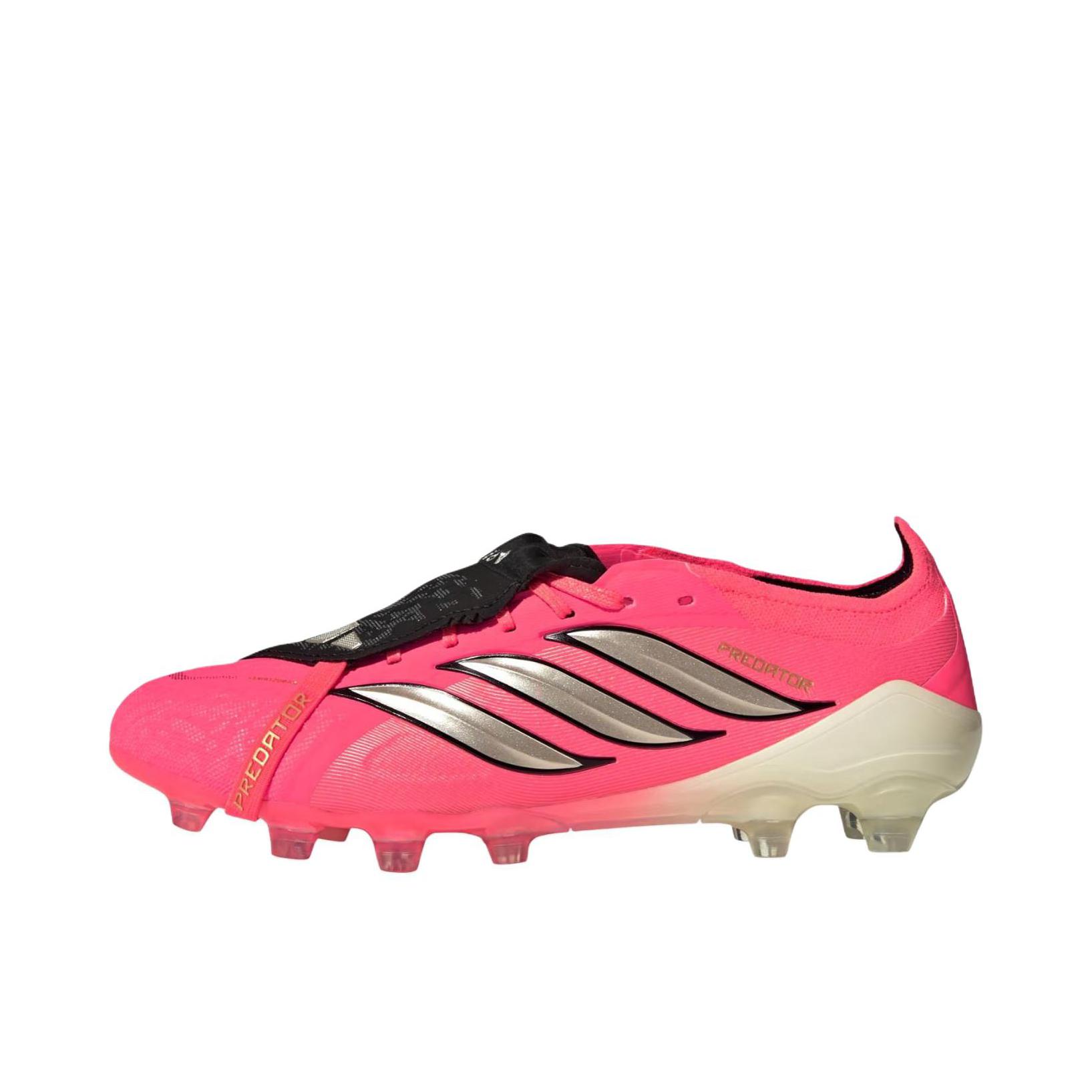 推荐商品：adidas 猎鹰26 Predator Elite FT AG 足球鞋 顶级胶质短钉人草防滑包裹性 粉红色 