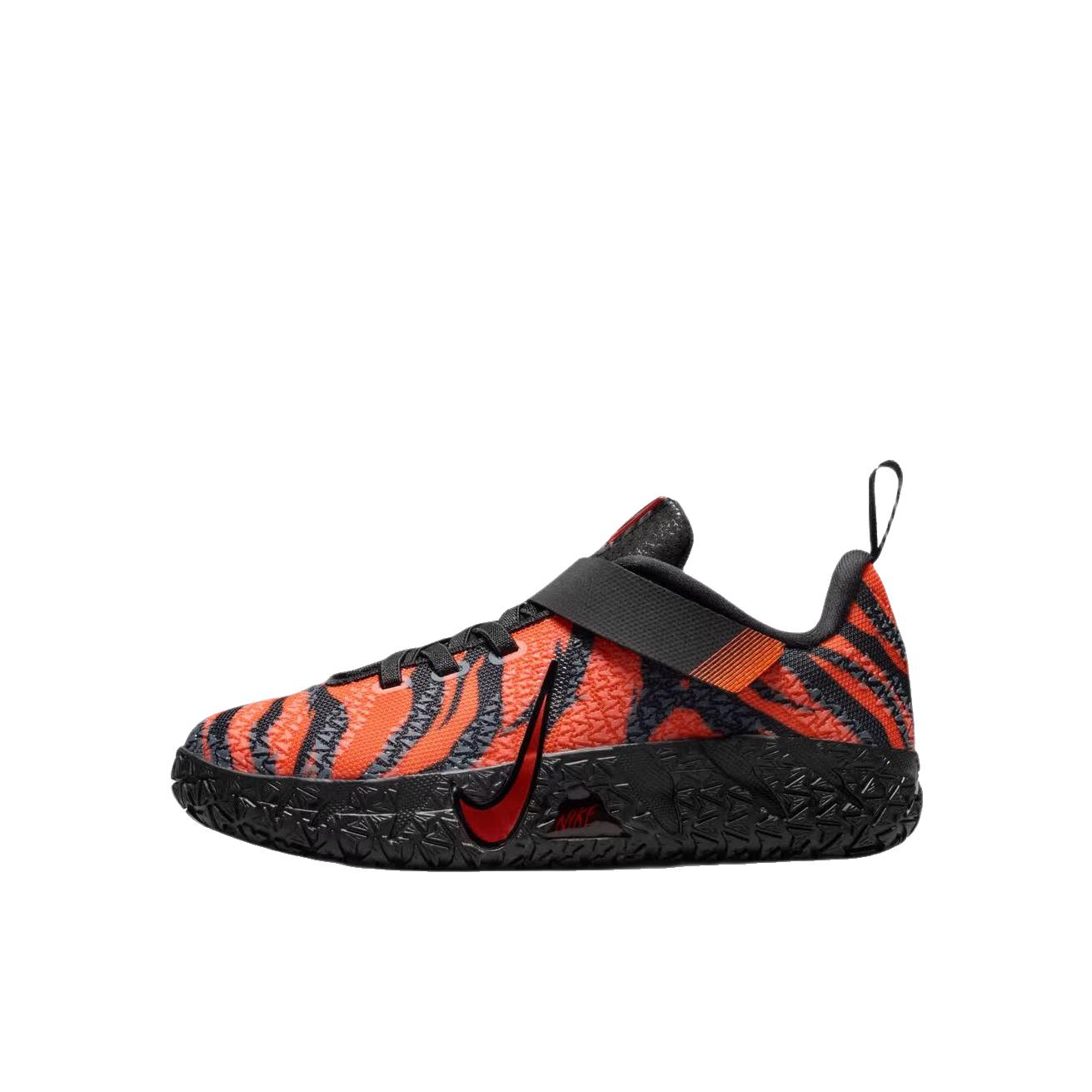 推荐商品：Nike/耐克 JA3 莫兰特3 儿童篮球鞋 魔术贴抓地低帮缓震 魔术贴/小童/醒目橙/黑色/大学红