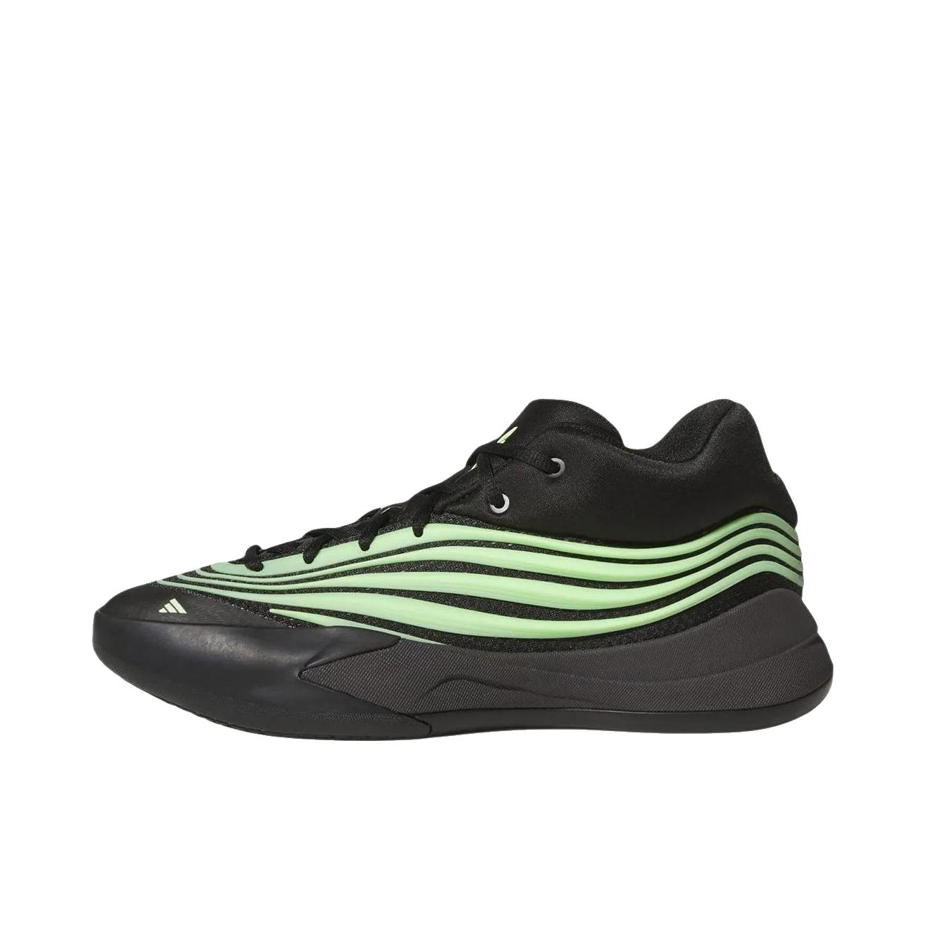 推荐商品：adidas 利拉德 10代 篮球鞋 专业缓震防滑室外训练柔和稳定耐用贴合 黑色/绿色