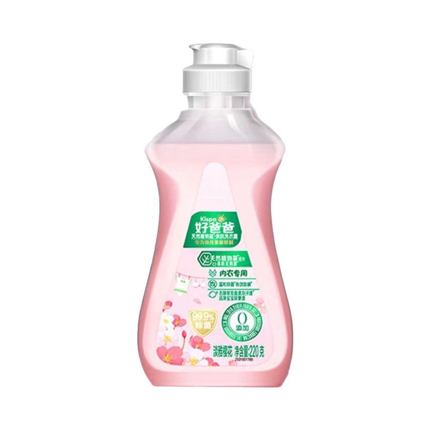 推荐商品：Kispa/好爸爸 除菌抑菌去黄 淡雅樱花香 内衣洗衣液 瓶装
